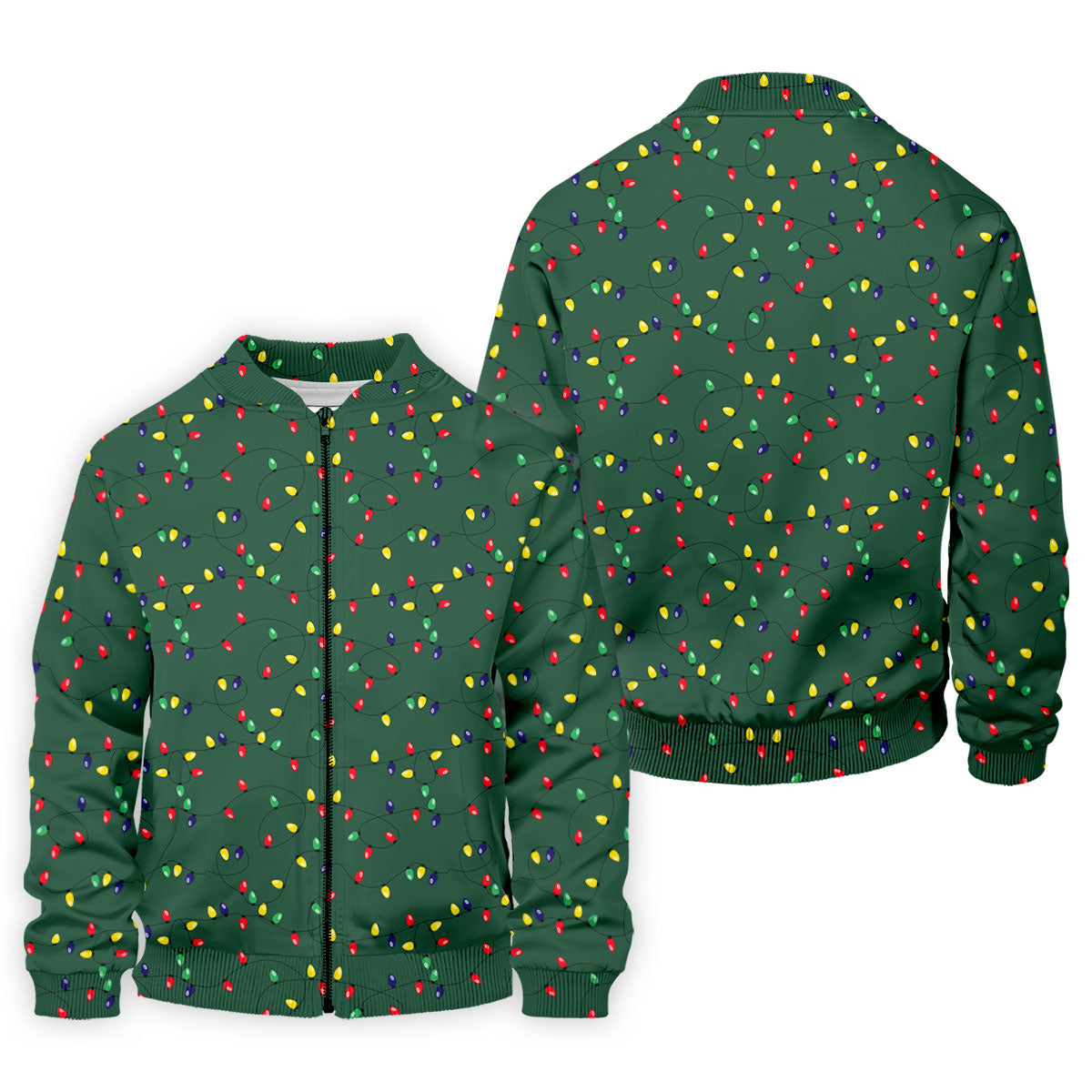 Christmas Colorful Lights Green Golf Shirt, Christmas Golf Shirt, Polo Shirts For Men, Golf Gift For Men