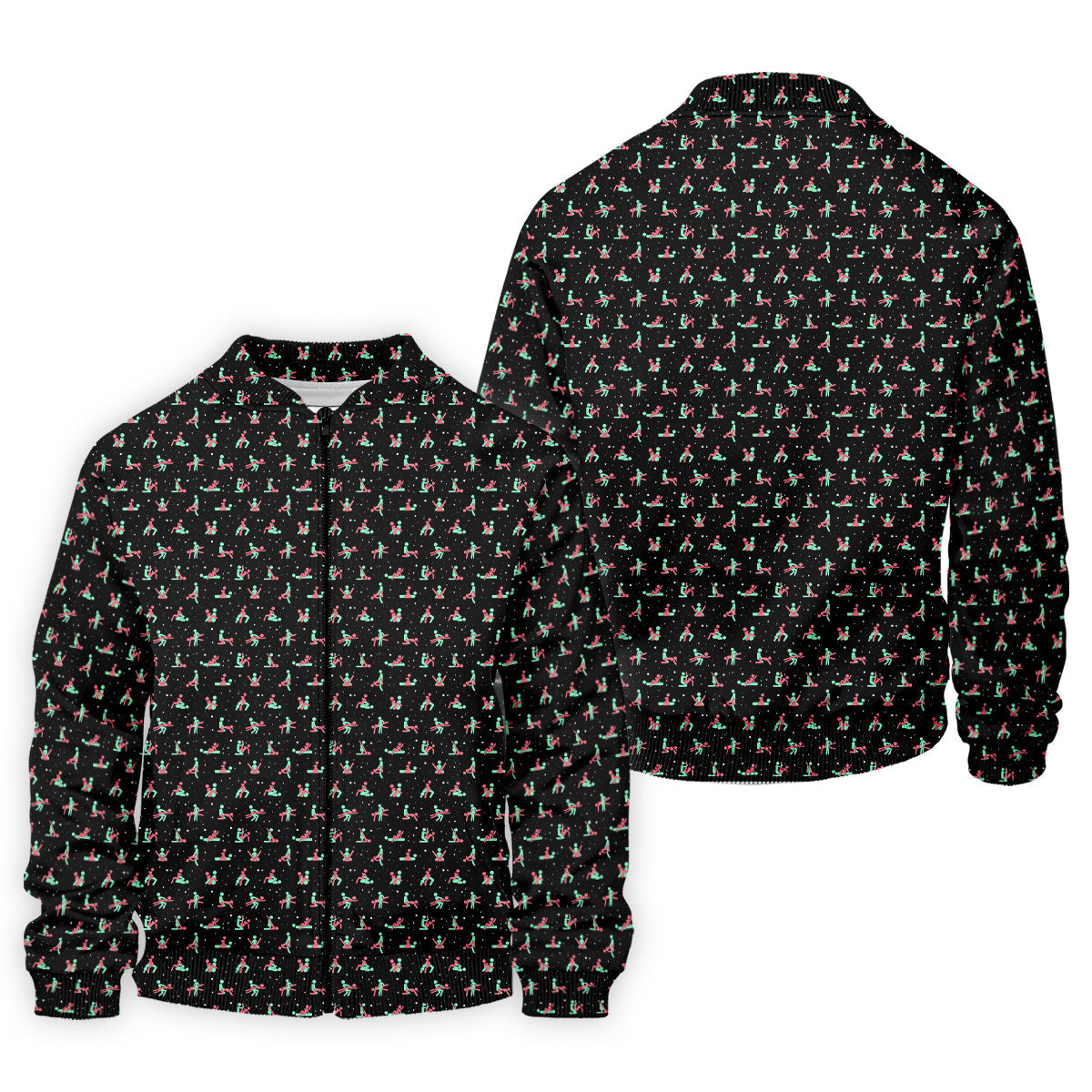 Naughty Couple Snow Pattern Christmas Golf Shirt, Fun Golf Shirts For Men, Golf Gift For Him, Polo Shirts For Men