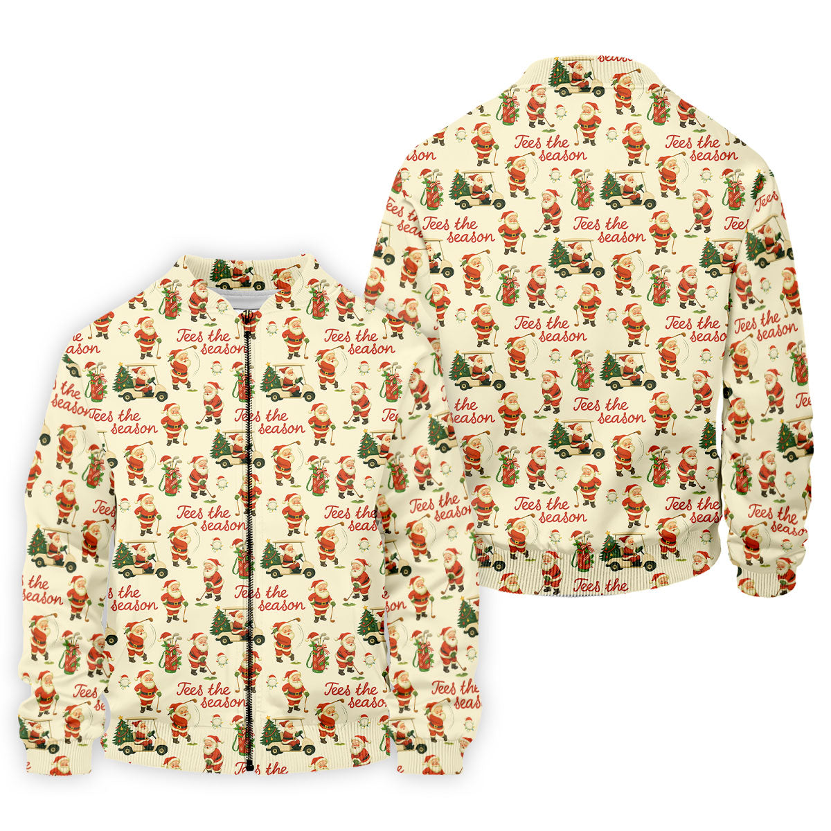 Tees The Season Funny Santa Claus Golf Tops For Men, Christmas Golf Shirt, Polo Shirts For Men, Golf Gift For Men