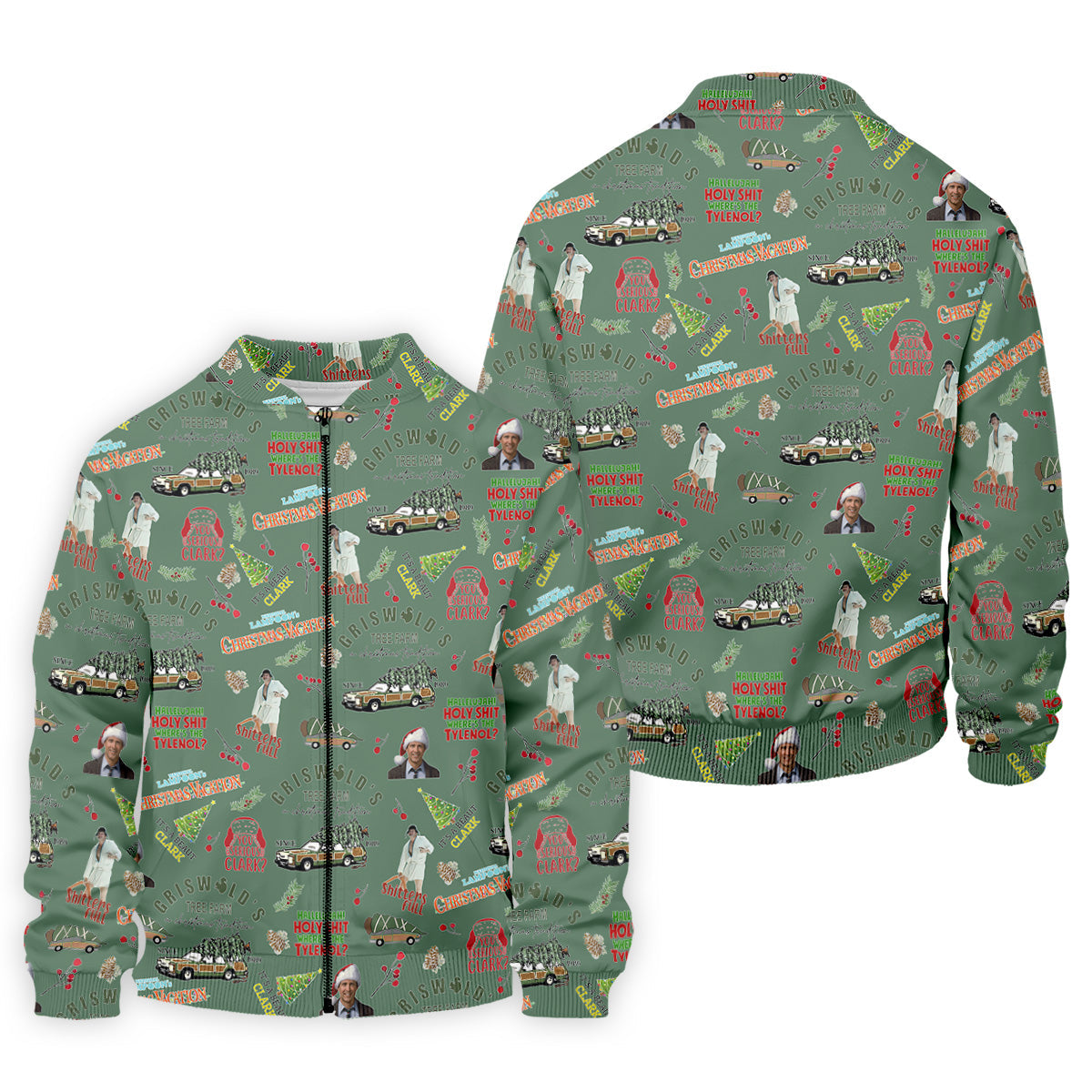 Tree Farm Moss Green Christmas Golf Shirt, Men's Funny Golf Shirts, Polo Shirts For Men