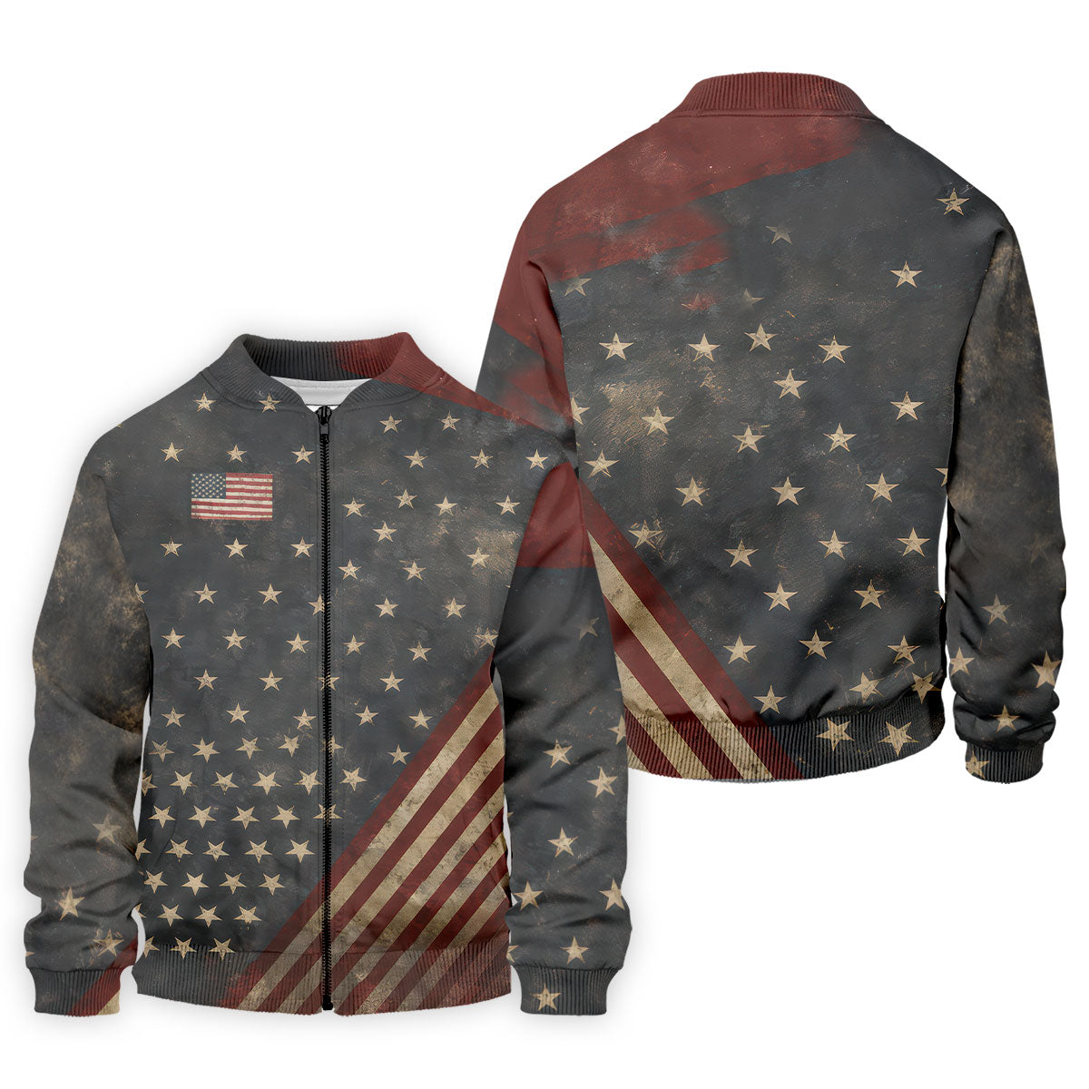 Men's 1776 Independence Day Stars Stripes Polo Golf Shirt, Patriotic 4th Of July Golf Shirts For Men
