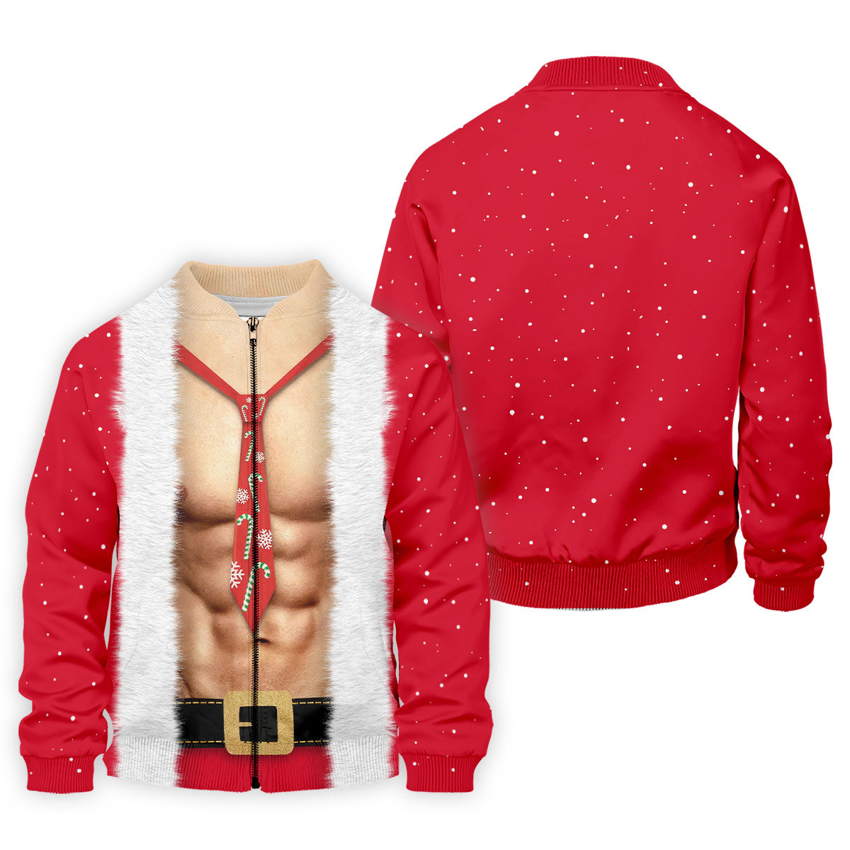 Funny Santa Muscle Cosplay Christmas Golf Shirt, Polo Shirts For Men, Fun Golf Shirts For Men, Golf Gift For Men
