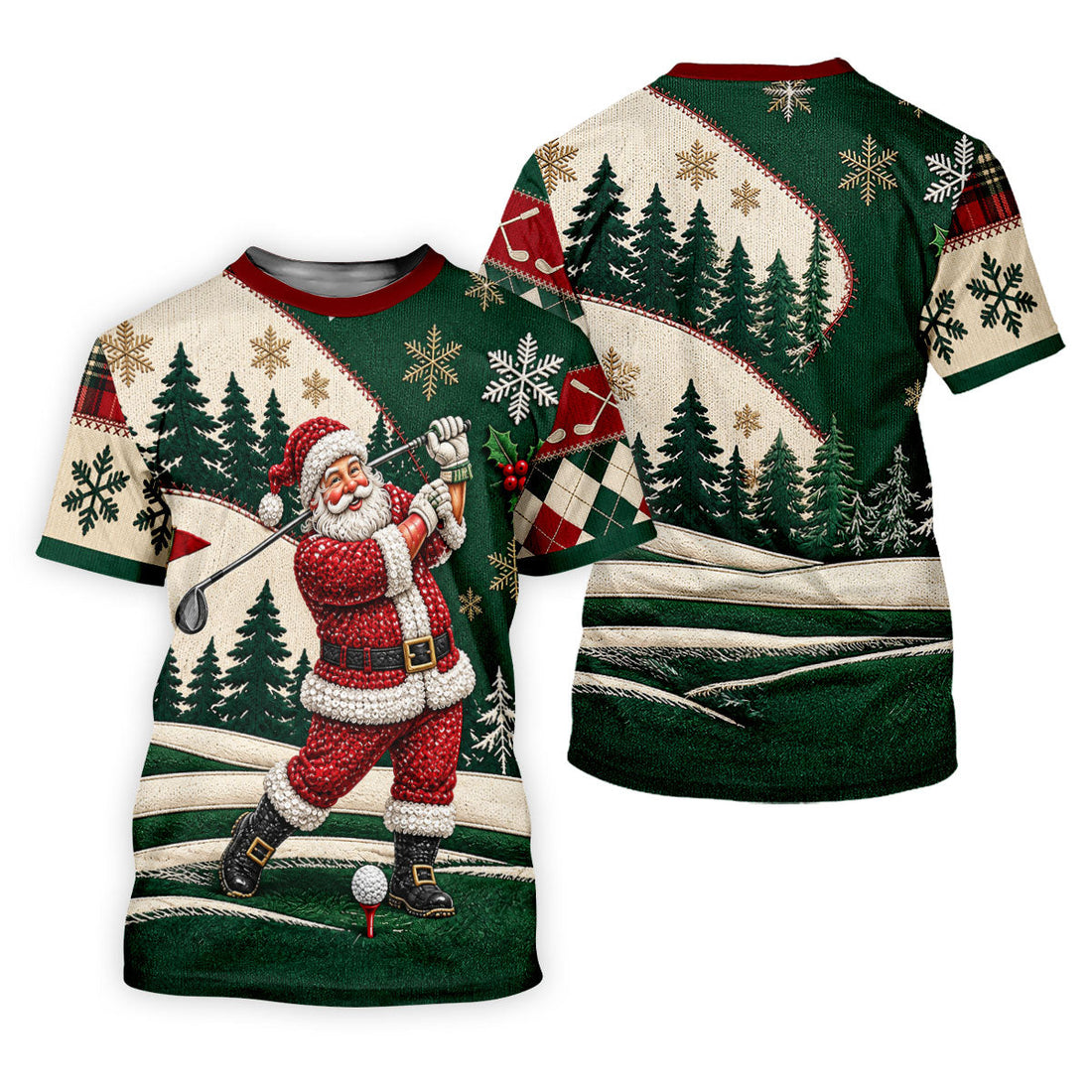 Santa Golf Swing Christmas Golf Polo, Women's Sleeveless Golf Shirt, Womens Golf Tops