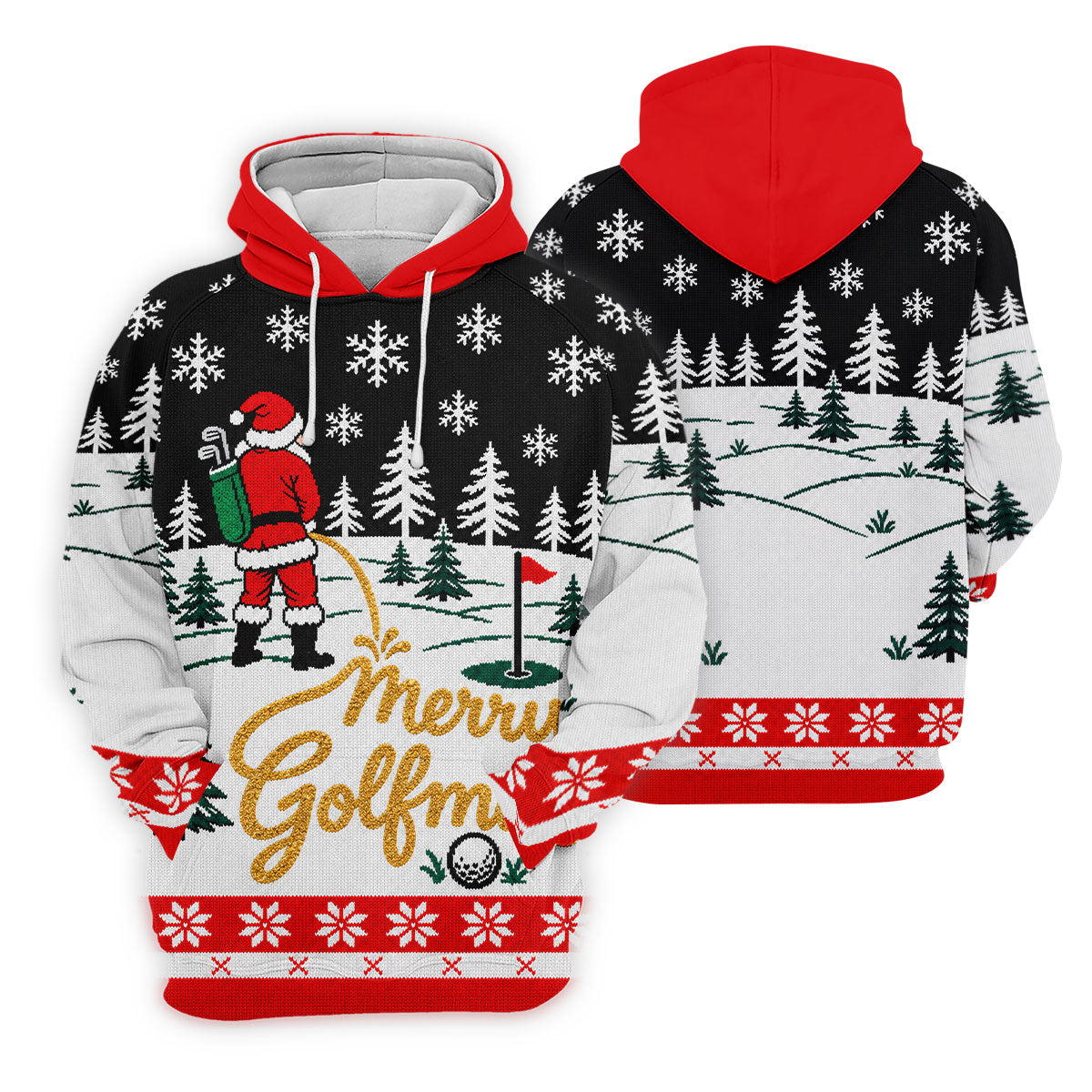 Black Merry Golfmas Christmas Golf Shirt, Golf Shirts For Women, Ladies Golf Shirt