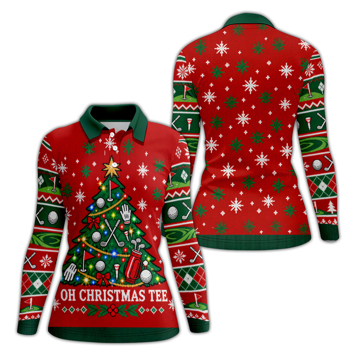 Oh Christmas Tee Christmas Golf Shirt, Golf Shirts For Women, Golf Gifts For Women