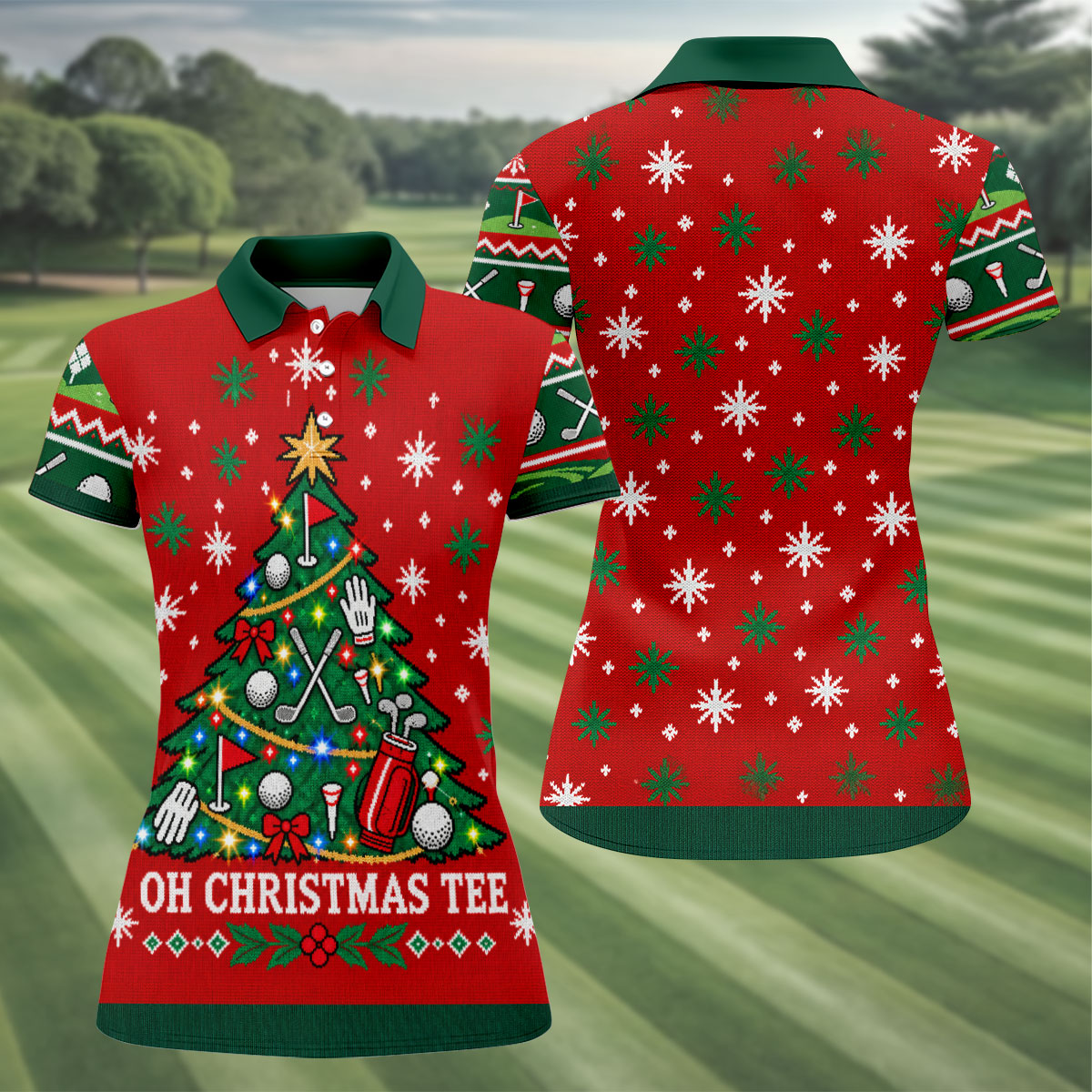 Oh Christmas Tee Christmas Golf Shirt, Golf Shirts For Women, Golf Gifts For Women