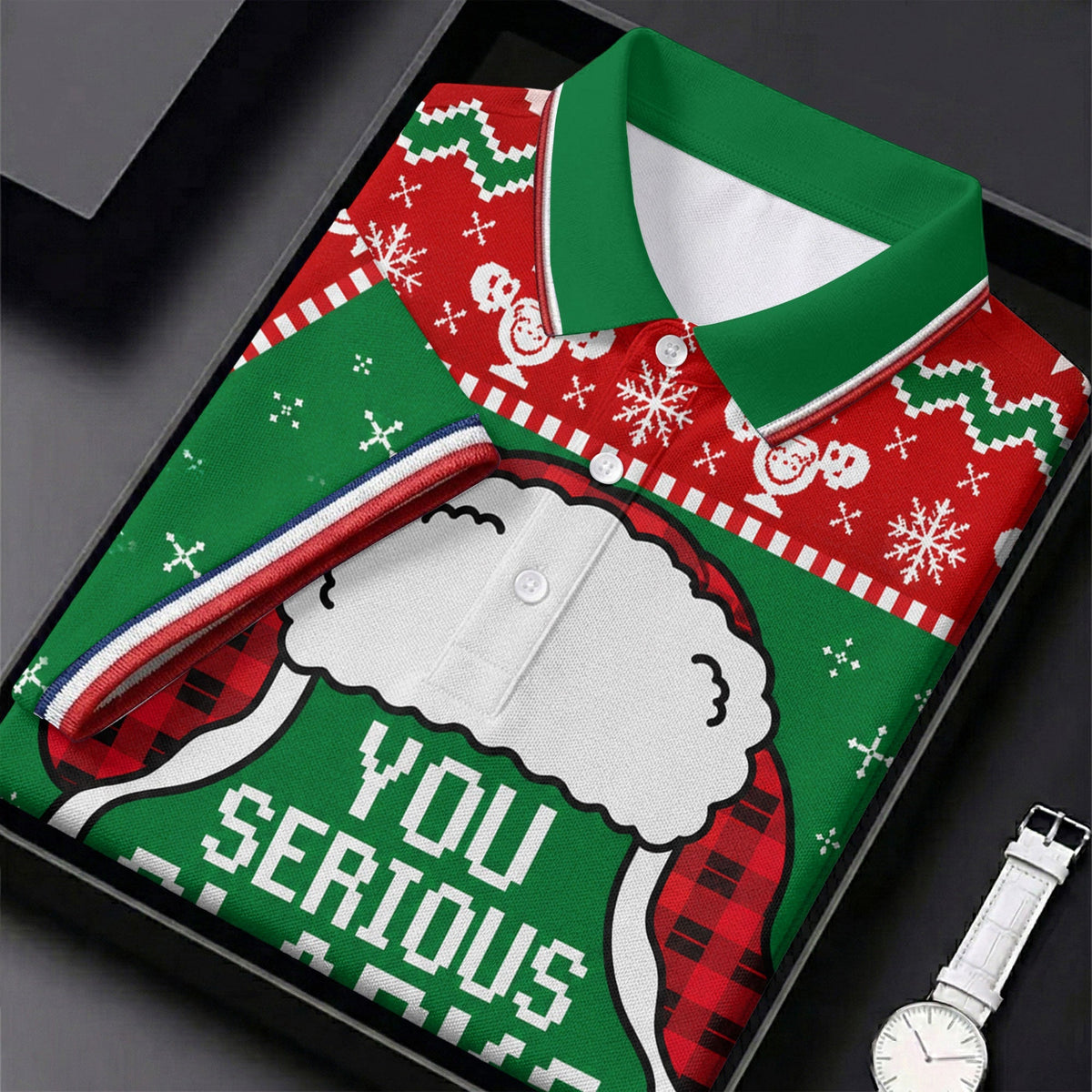 You Serious Clark Christmas Golf Shirt, Golf Shirts For Men, Funny Mens Golf Shirts