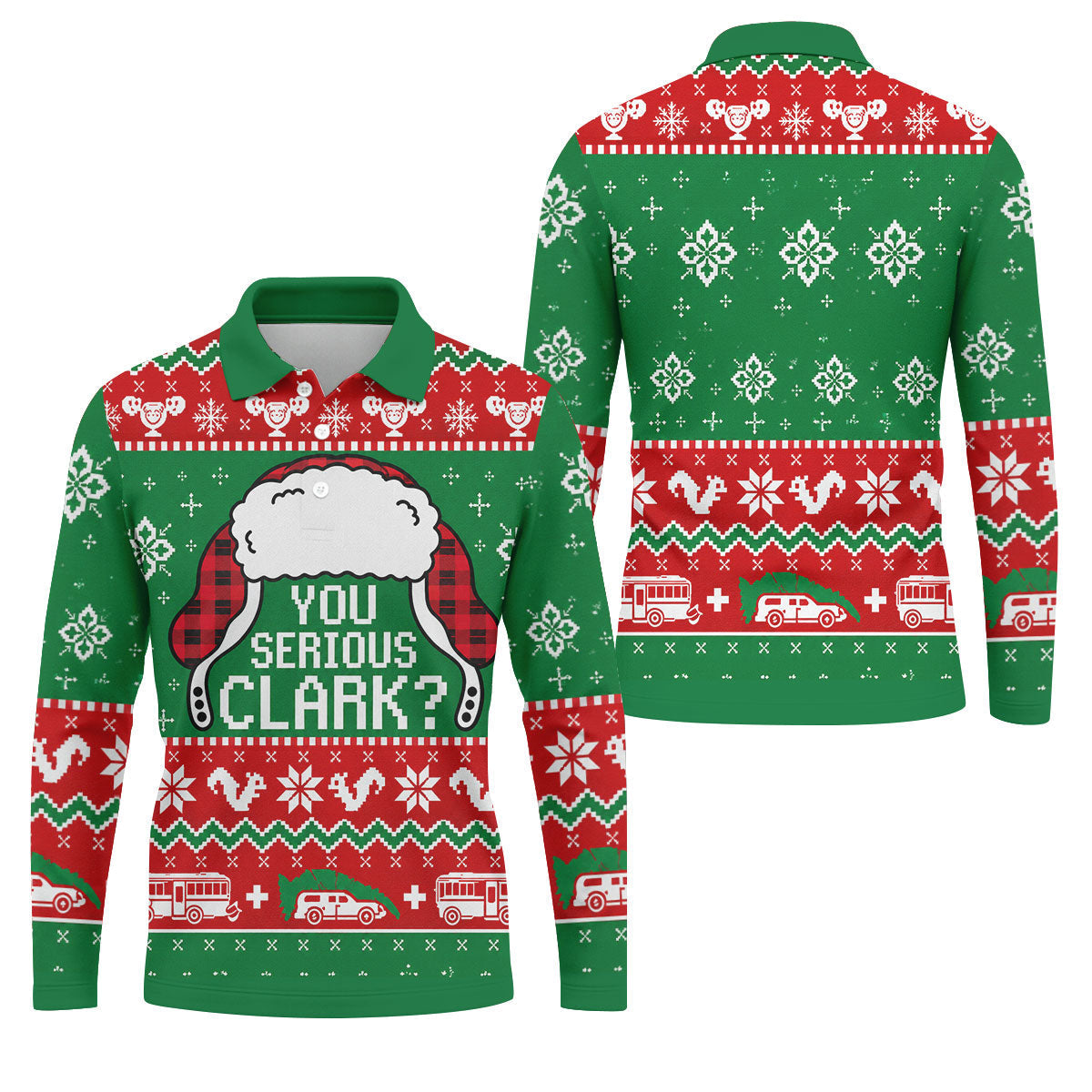 You Serious Clark Christmas Golf Shirt, Golf Shirts For Men, Funny Mens Golf Shirts