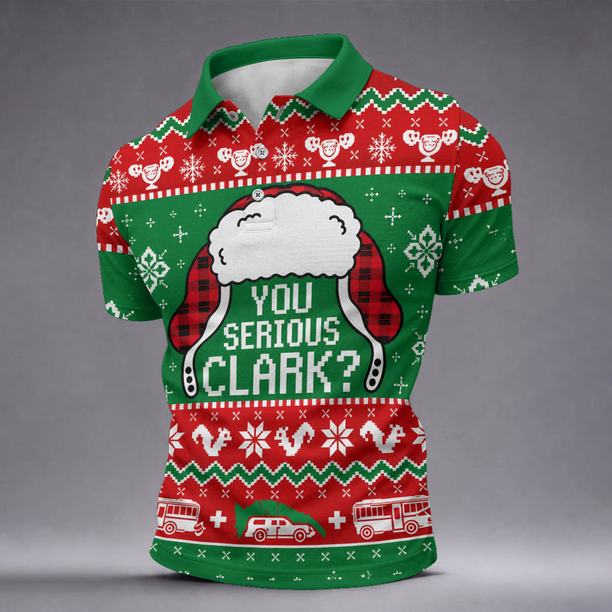 You Serious Clark Christmas Golf Shirt, Golf Shirts For Men, Funny Mens Golf Shirts