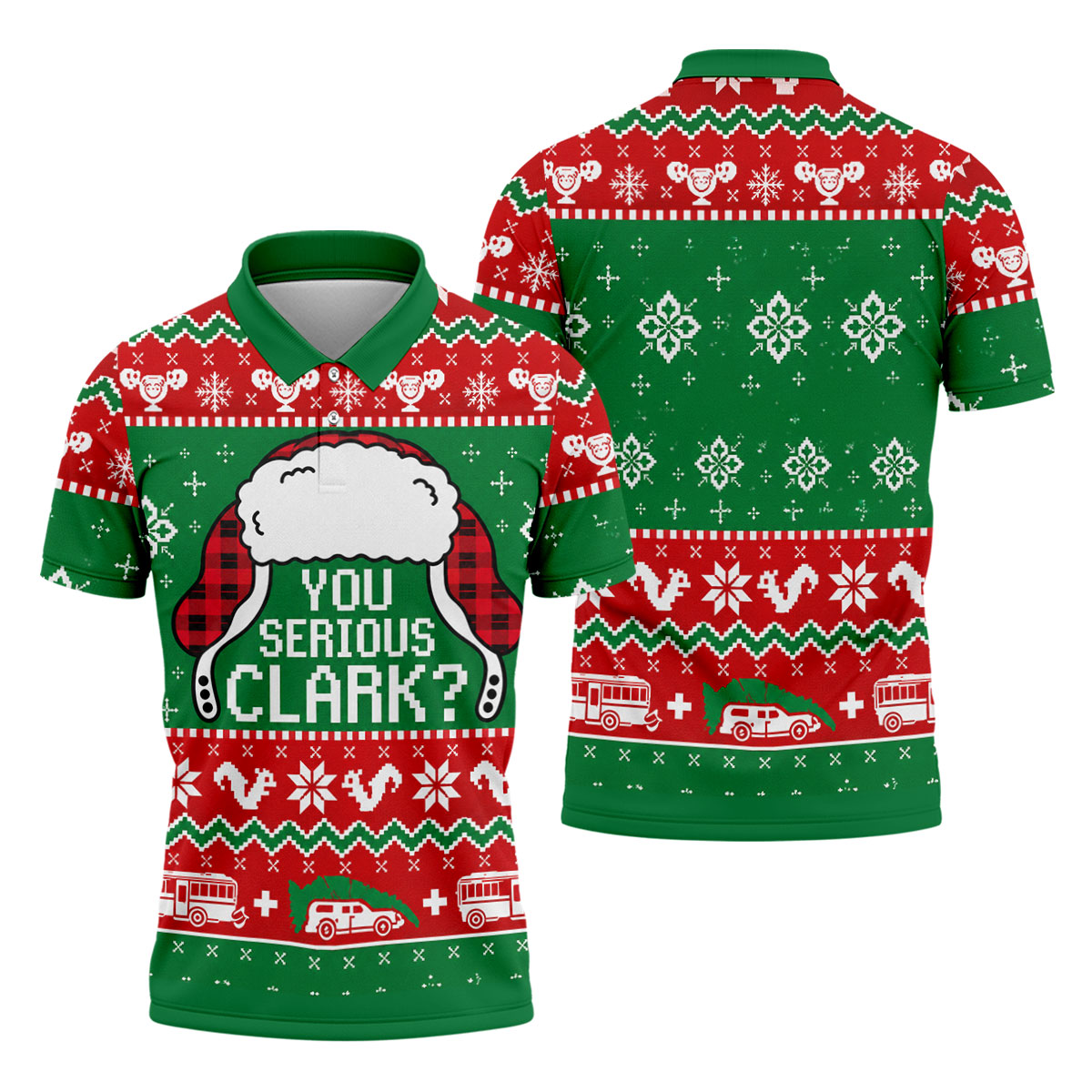 You Serious Clark Christmas Golf Shirt, Golf Shirts For Men, Funny Mens Golf Shirts