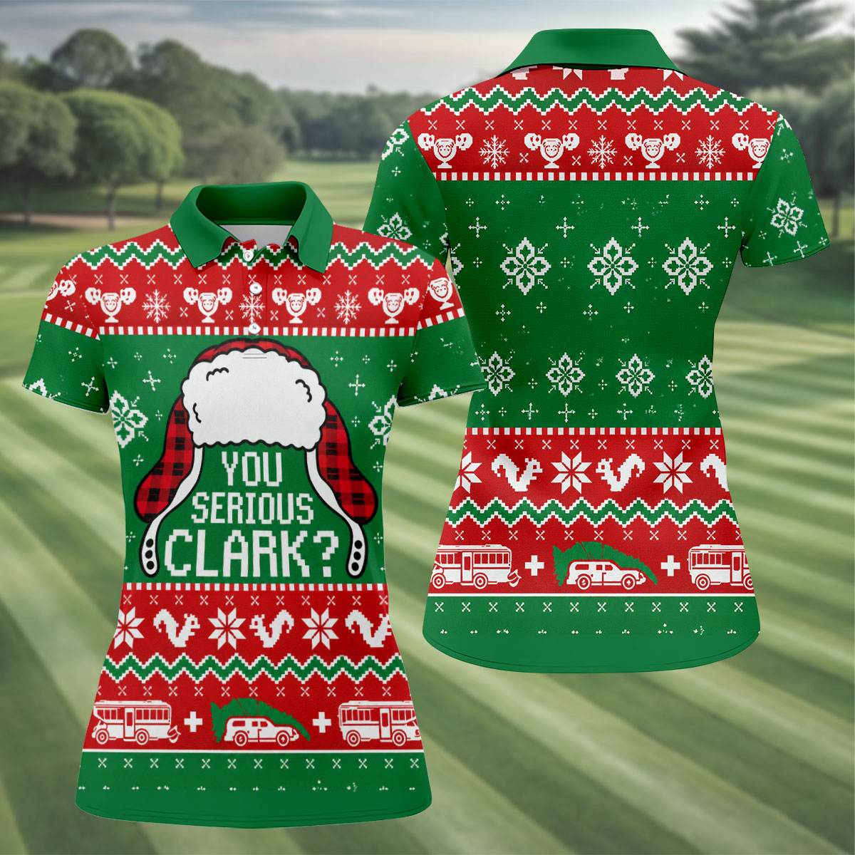 You Serious Clark Christmas Golf Shirt, Womens Golf Apparel, Womens Golf Clothing