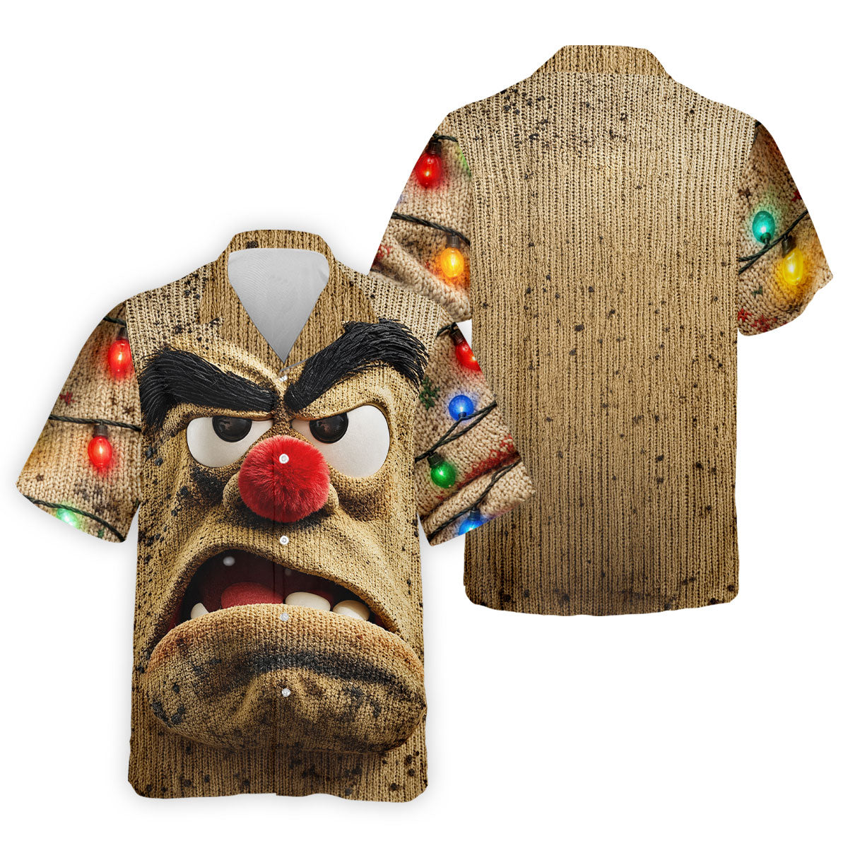 Grumpy Reindeer Lights Christmas Golf Polo, Mens Golf Apparel, Polo Shirts For Men