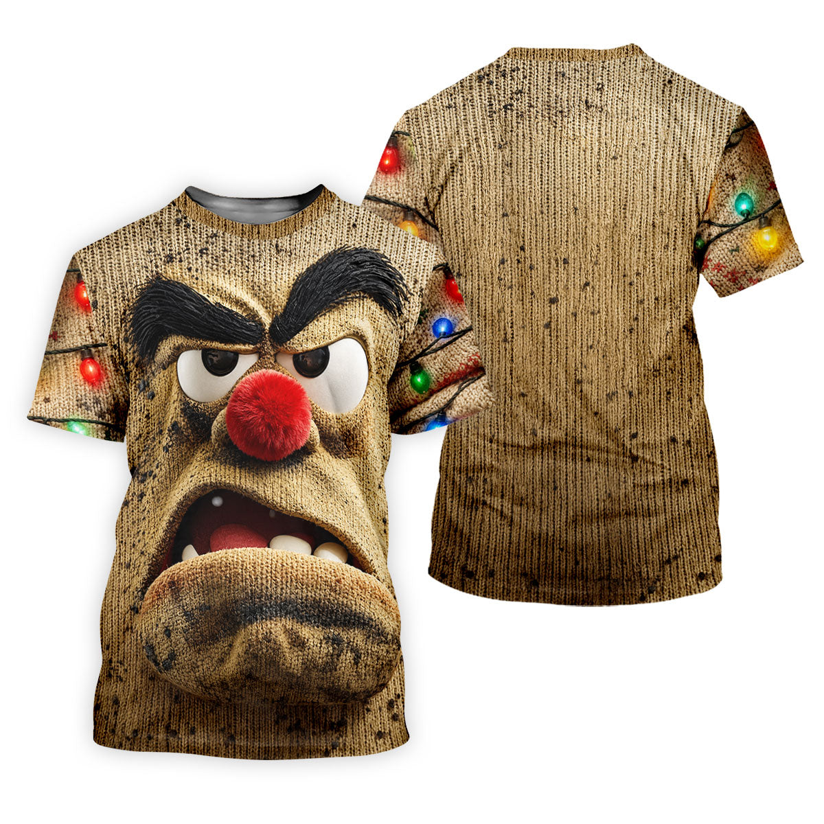 Grumpy Reindeer Lights Christmas Golf Polo, Mens Golf Apparel, Polo Shirts For Men