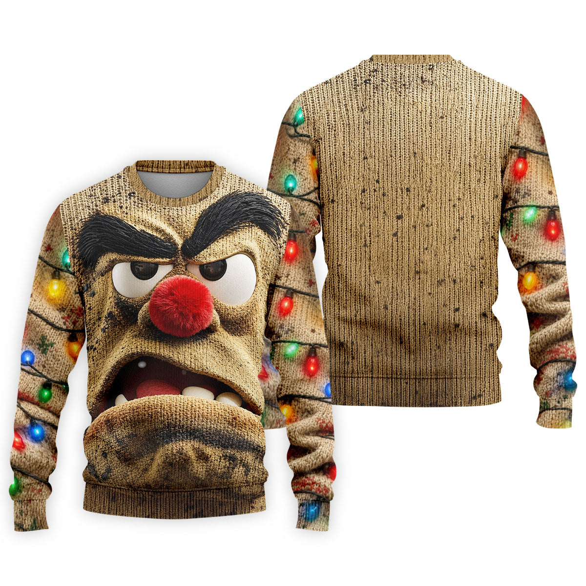Grumpy Reindeer Lights Christmas Golf Polo, Mens Golf Apparel, Polo Shirts For Men