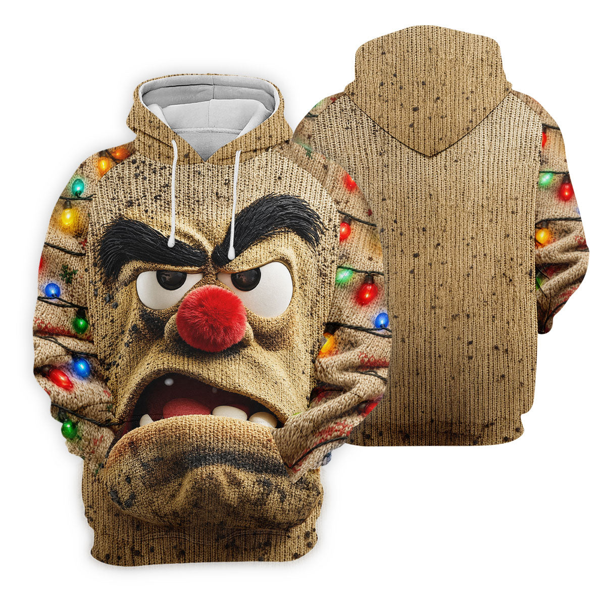 Grumpy Reindeer Lights Christmas Golf Polo, Mens Golf Apparel, Polo Shirts For Men