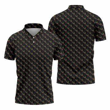 Embrace Neurodiversity Rainbow Infinity Symbol Autism Awareness Black Golf Shirt, Golf Shirts For Men