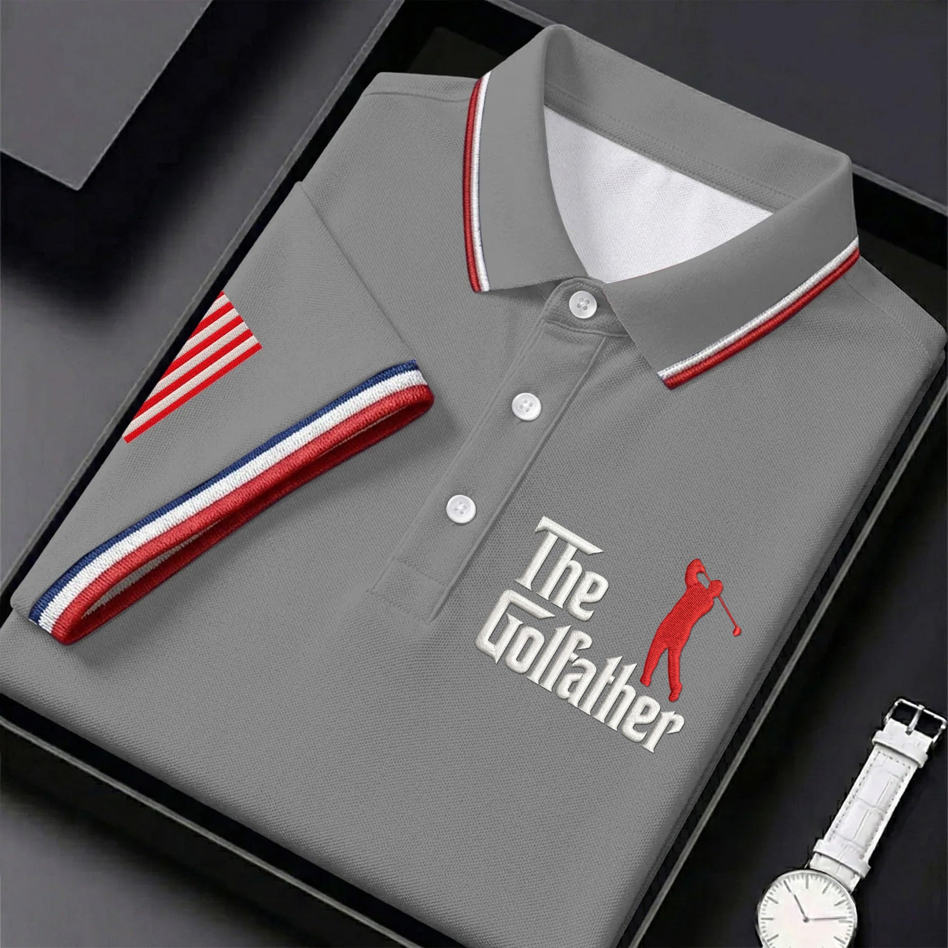 The Golfather Father's Day Golf Shirt, Men's Funny Golf Shirts, Golf Gift For Dad