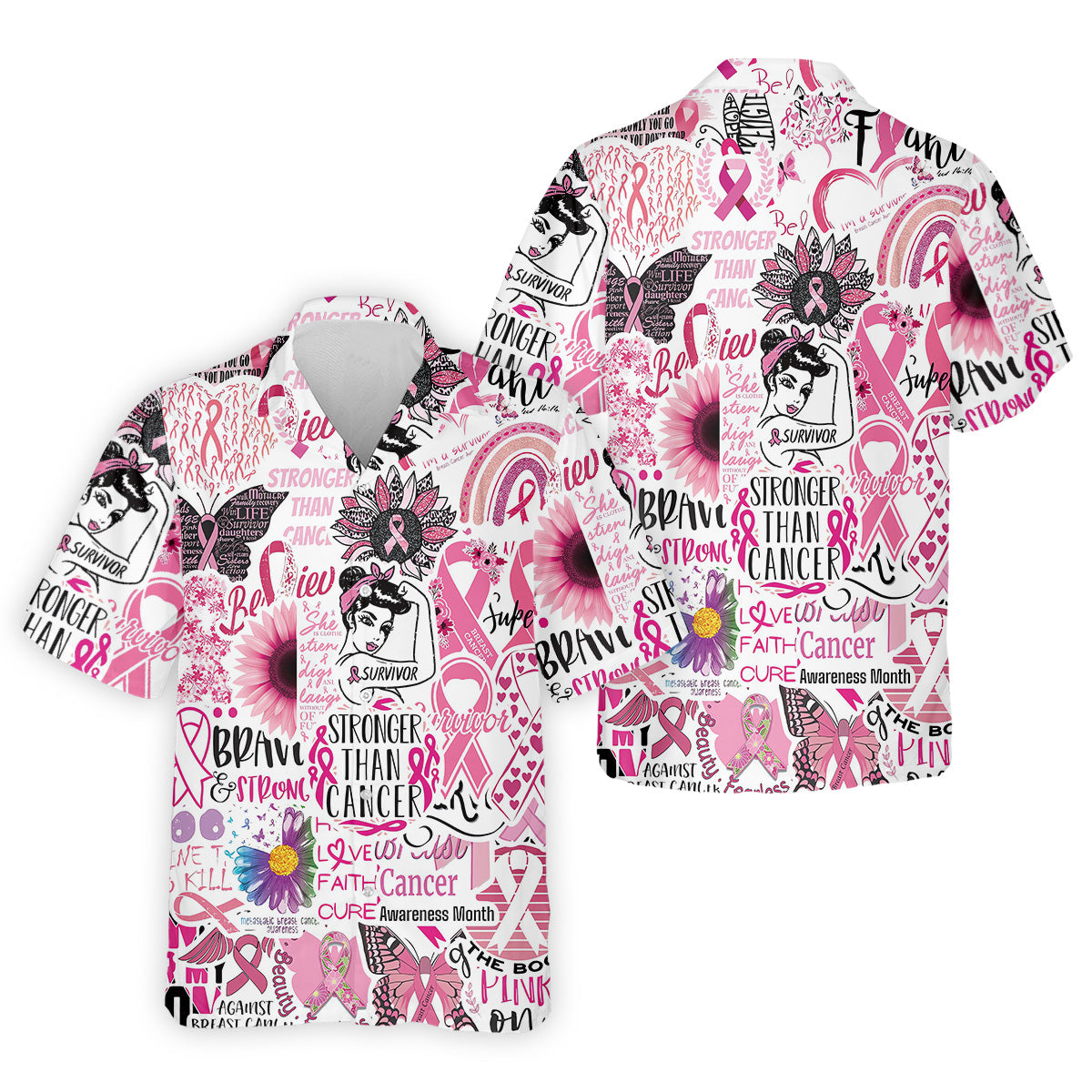 Breast Cancer Golf Shirt, Pink Cancer Awareness Shirt, Breast Cancer Golf Apparel, Polo For Men