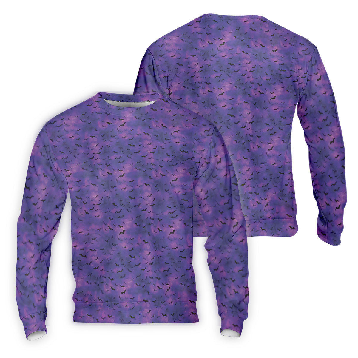 Gothic Bat Purple Golf Shirt, Halloween Polo Shirt Cool Golf Gift, Golf Shirts For Men