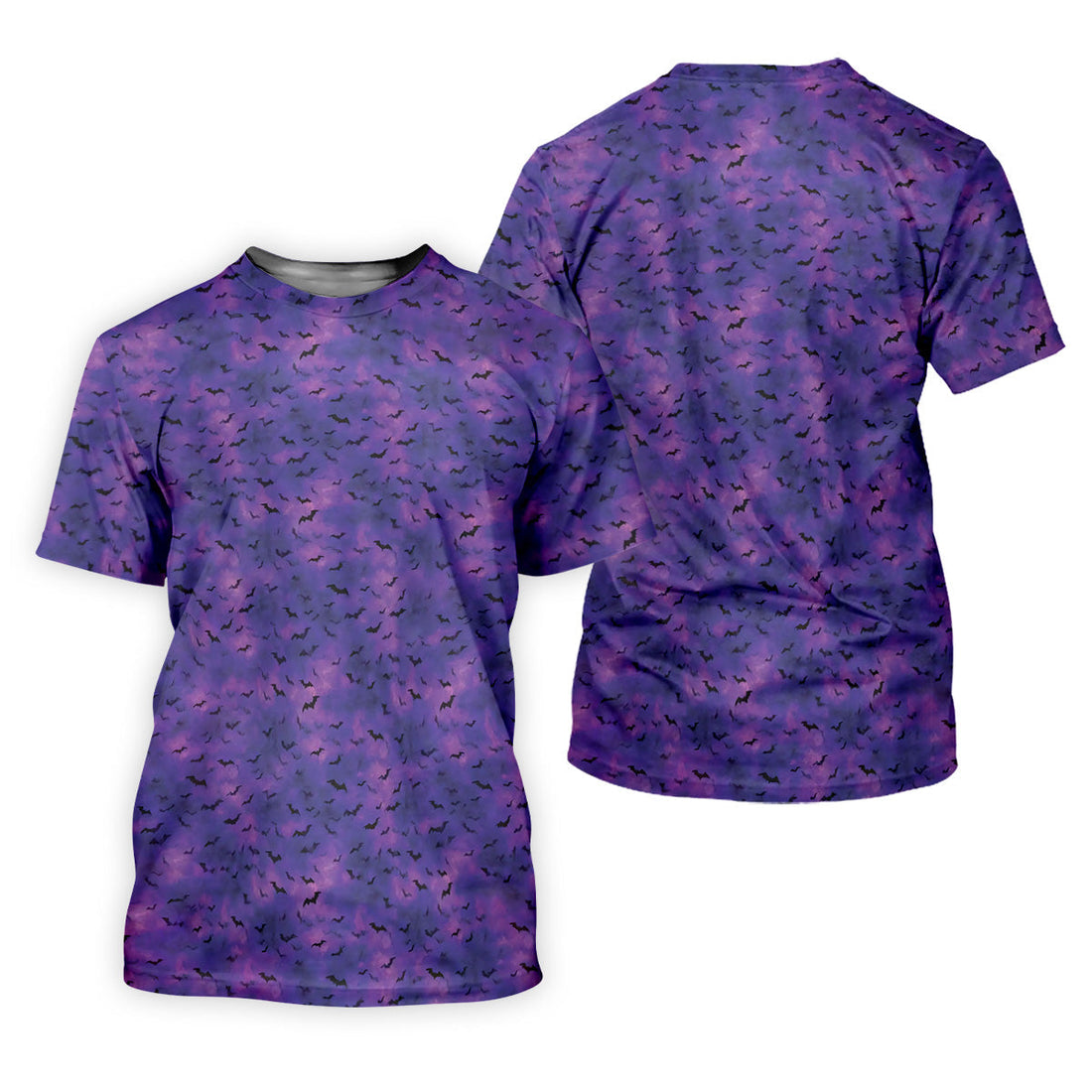 Gothic Bat Purple Golf Shirt, Halloween Polo Shirt Cool Golf Gift, Golf Shirts For Men