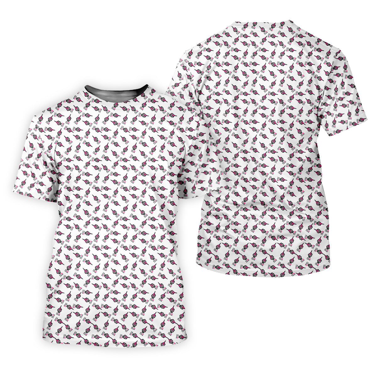 Middle Finger Breast Cancer Golf Shirt, Men Golf Polo, Golf Gift Ideas For Him, Mens Golf Polo Shirts