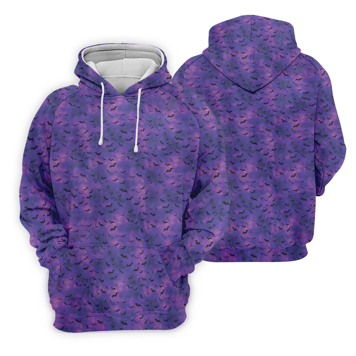 Gothic Bat Purple Golf Shirt, Halloween Polo Shirt Cool Golf Gift, Golf Shirts For Men