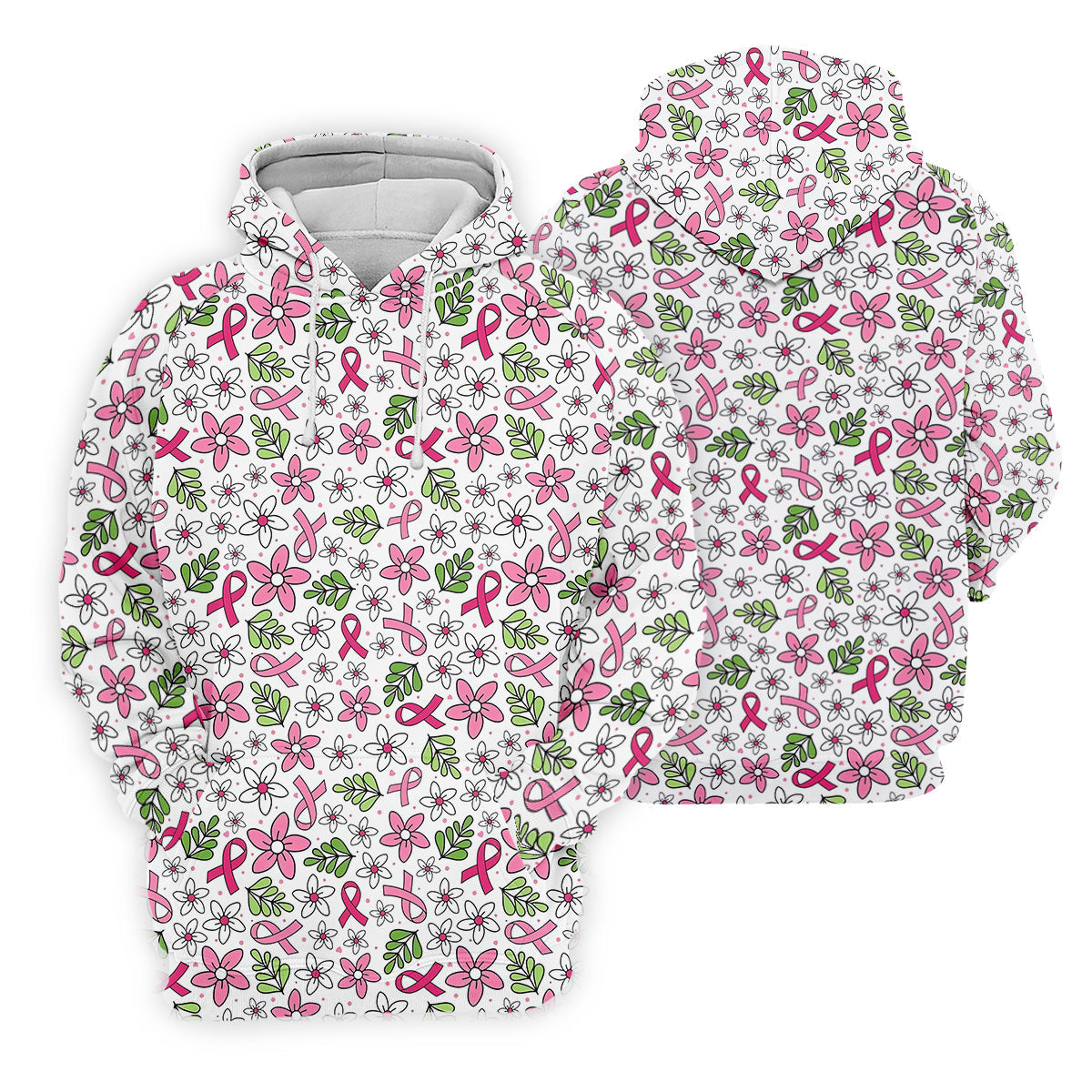 Breast Cancer Awareness Ribbon Flower Men Shirt, Cancer Awareness Shirt, Polo ShirtFor Men