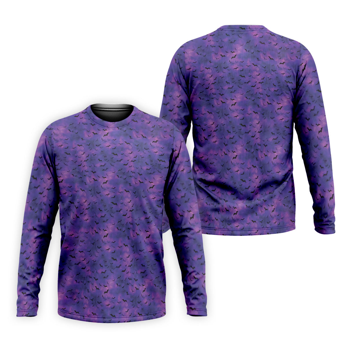 Gothic Bat Purple Golf Shirt, Halloween Polo Shirt Cool Golf Gift, Golf Shirts For Men