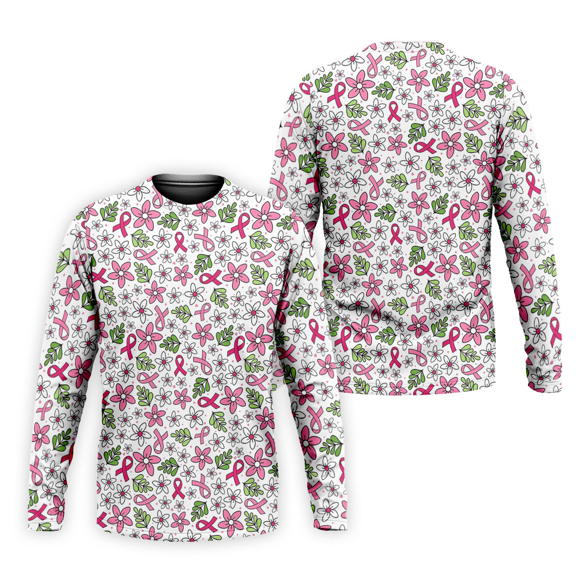 Breast Cancer Awareness Ribbon Flower Men Shirt, Cancer Awareness Shirt, Polo ShirtFor Men