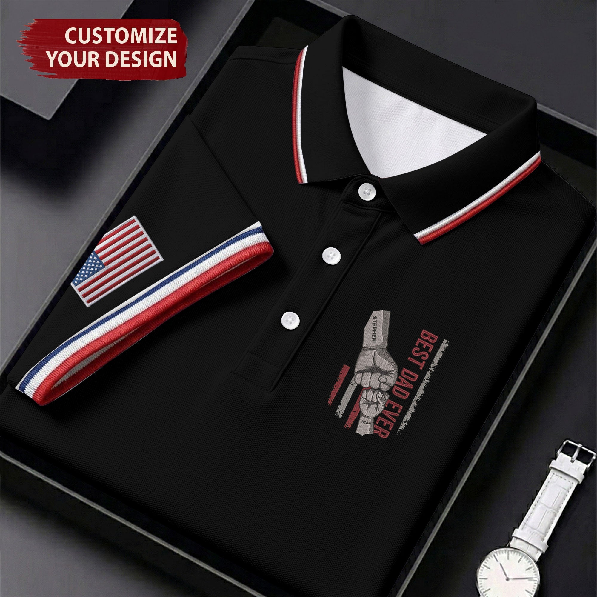 Best Dad Ever Father's Day Golf Shirt, Golf Gift For Dad, Golf Shirts For Men