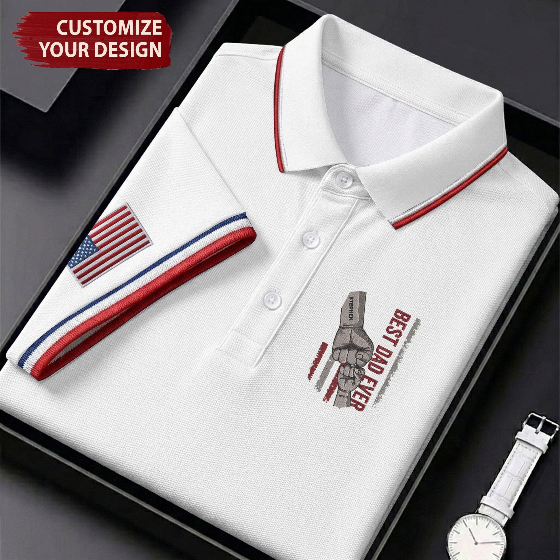 Best Dad Ever Father's Day Golf Shirt, Golf Gift For Dad, Golf Shirts For Men