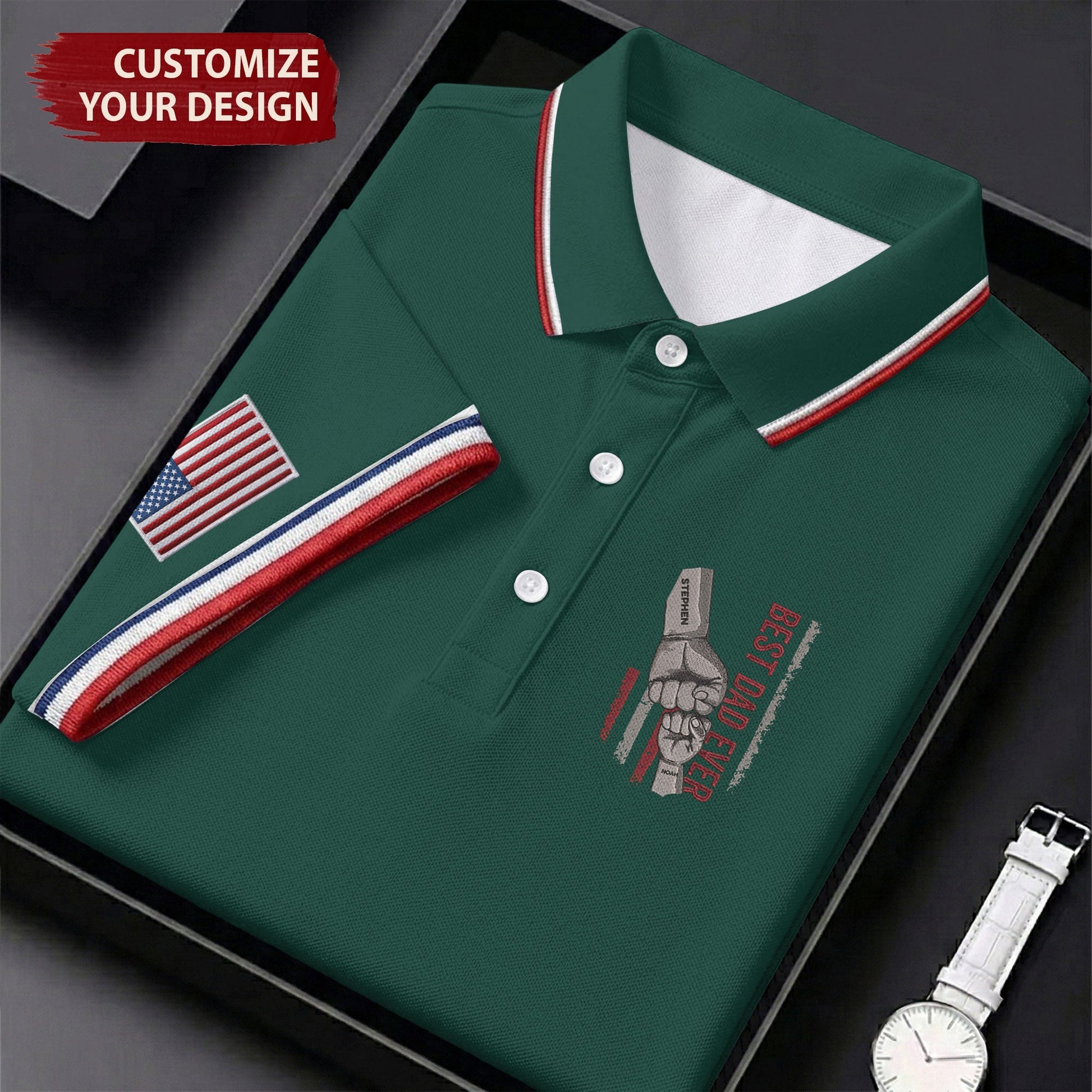 Best Dad Ever Father's Day Golf Shirt, Golf Gift For Dad, Golf Shirts For Men