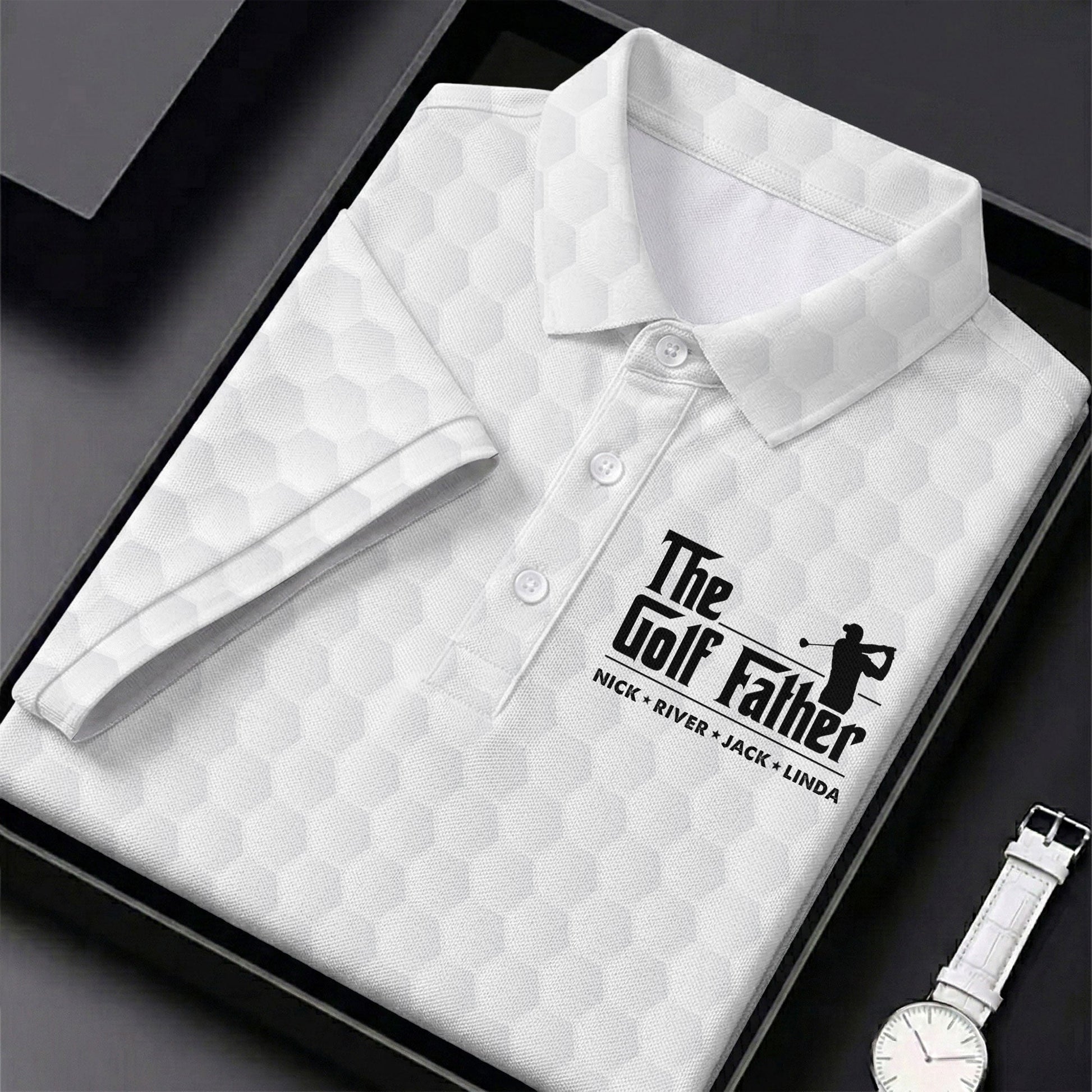 The Golf Father Custom Name Ladies Golf Tops, Golf Shirt For Women, Father's Day Presents Golf