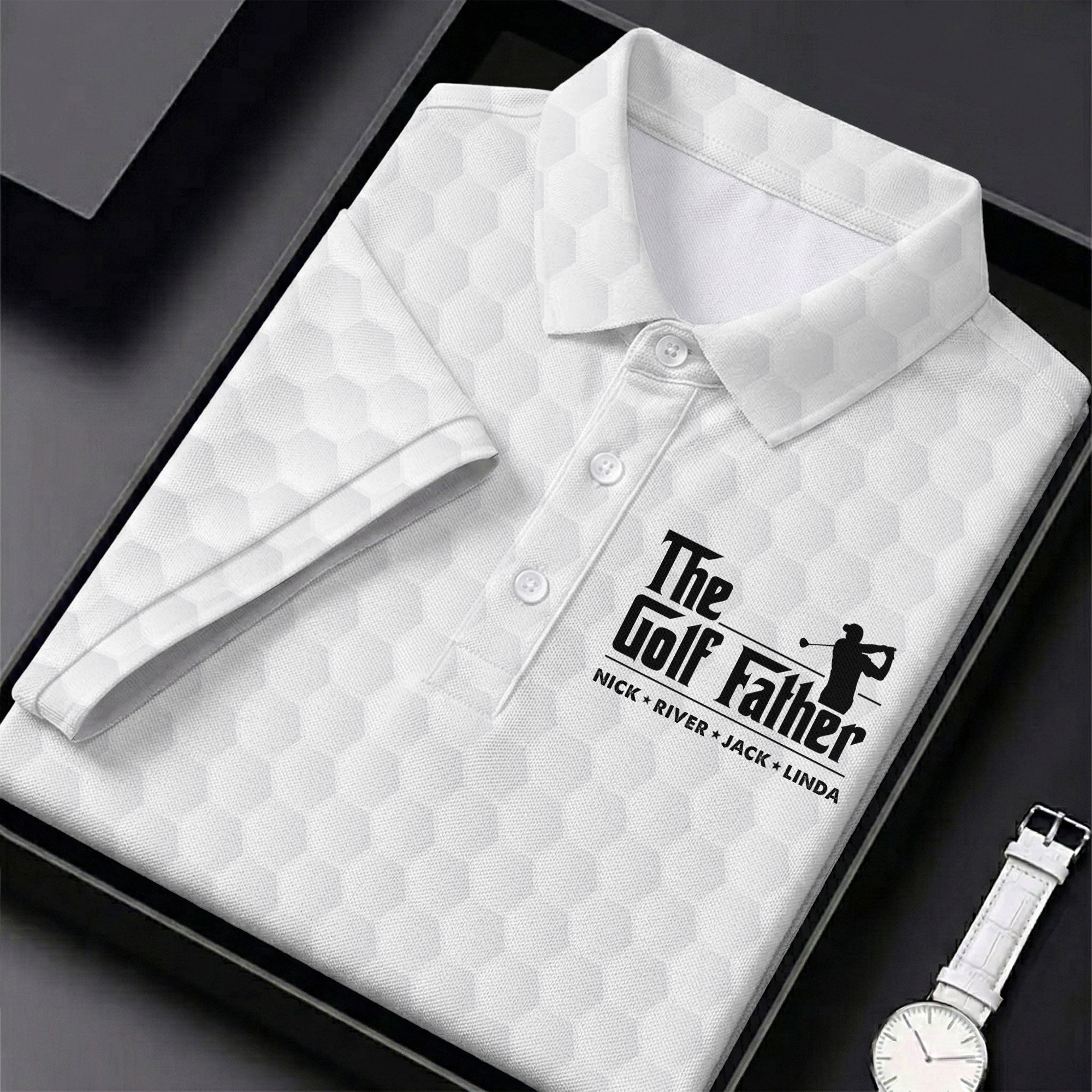 The Golf Father Custom Name Ladies Golf Tops, Golf Shirt For Women, Father's Day Presents Golf