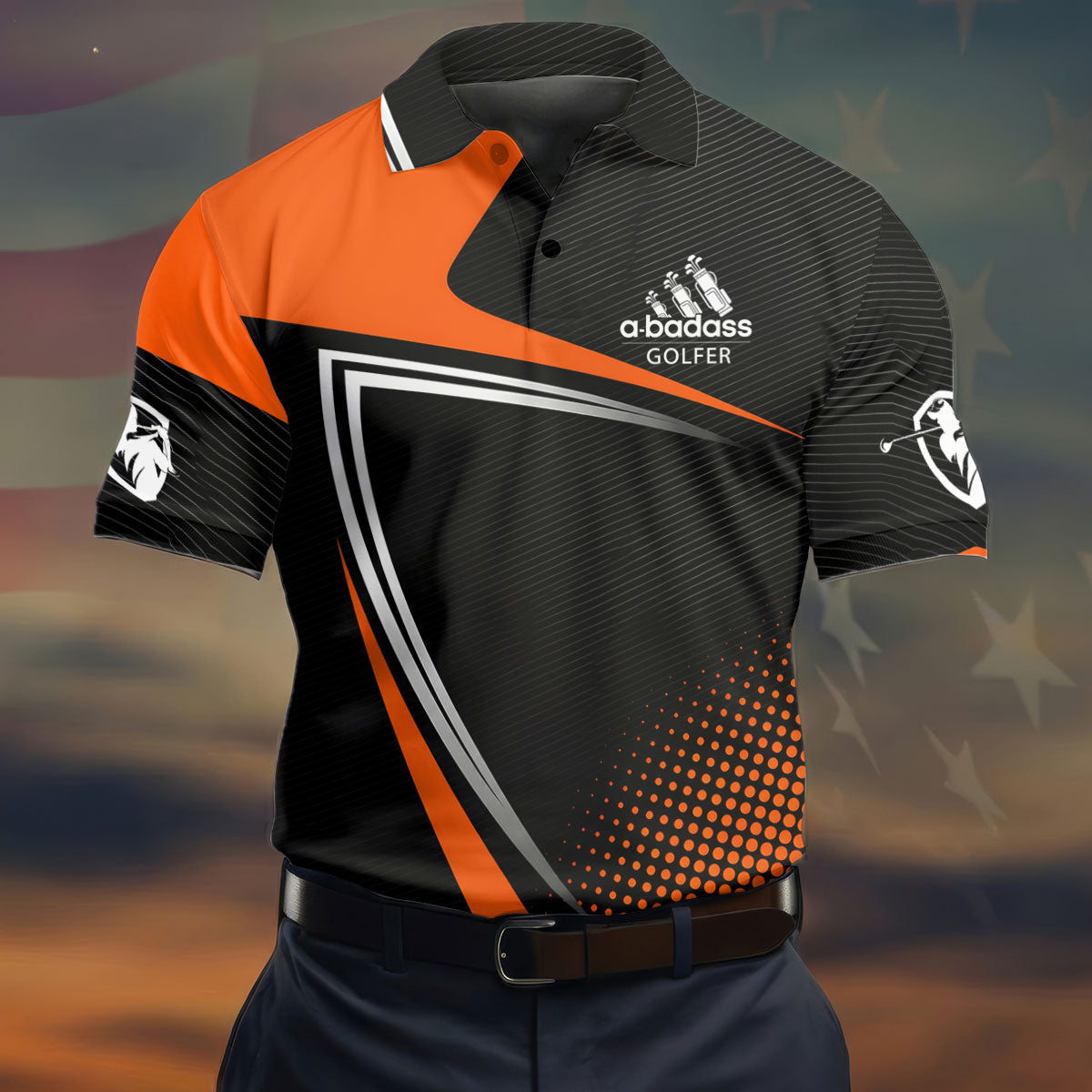 A Badass Golfer LGBT Support Golf Tops For Men, Gay Pride Month Celebrate Golf Shirts For Men