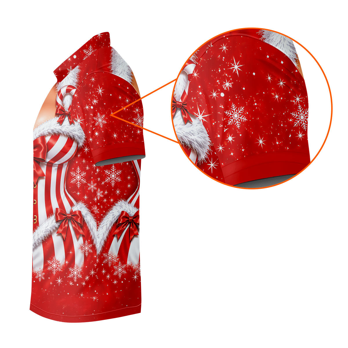 Candy Cane Corset Christmas Golf Shirt, Golf Gifts For Men, Funny Mens Golf Shirts