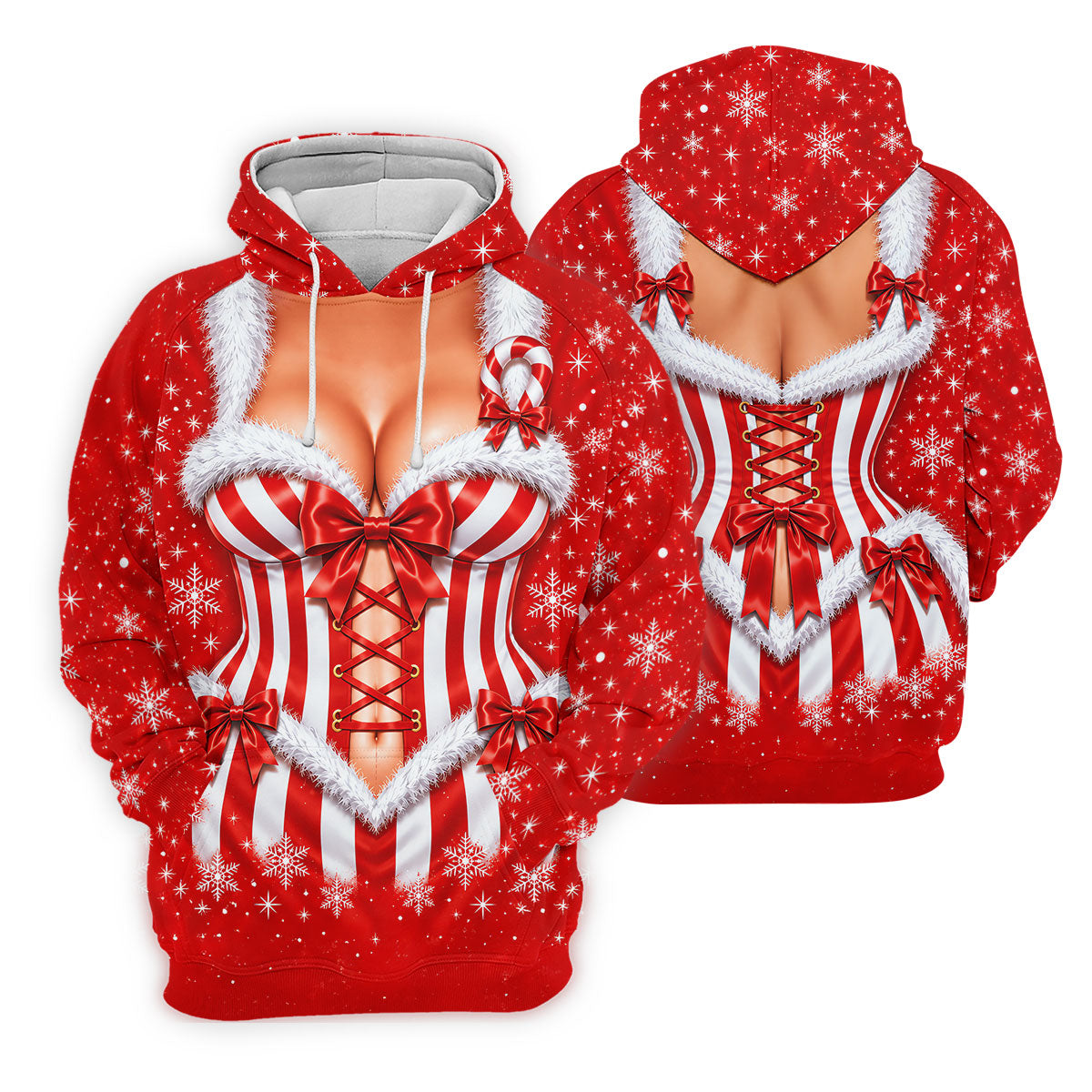 Candy Cane Corset Christmas Golf Shirt, Golf Gifts For Men, Funny Mens Golf Shirts