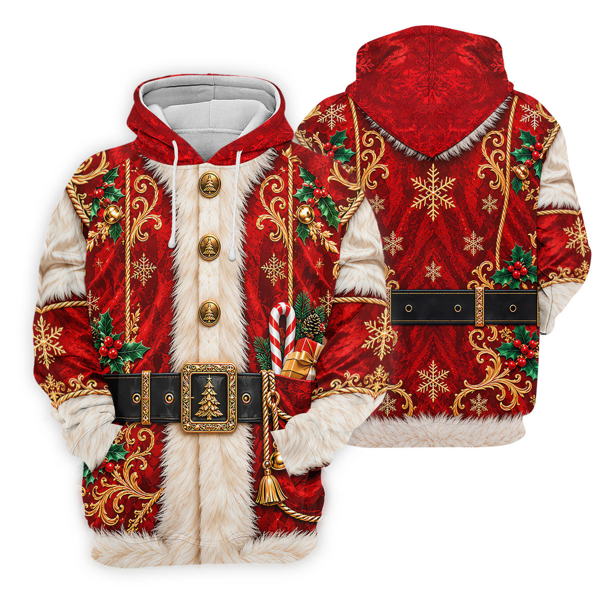 Ornate Santa Suit Christmas Golf Shirt, Womens Golf Apparel, Golf Gifts For Women