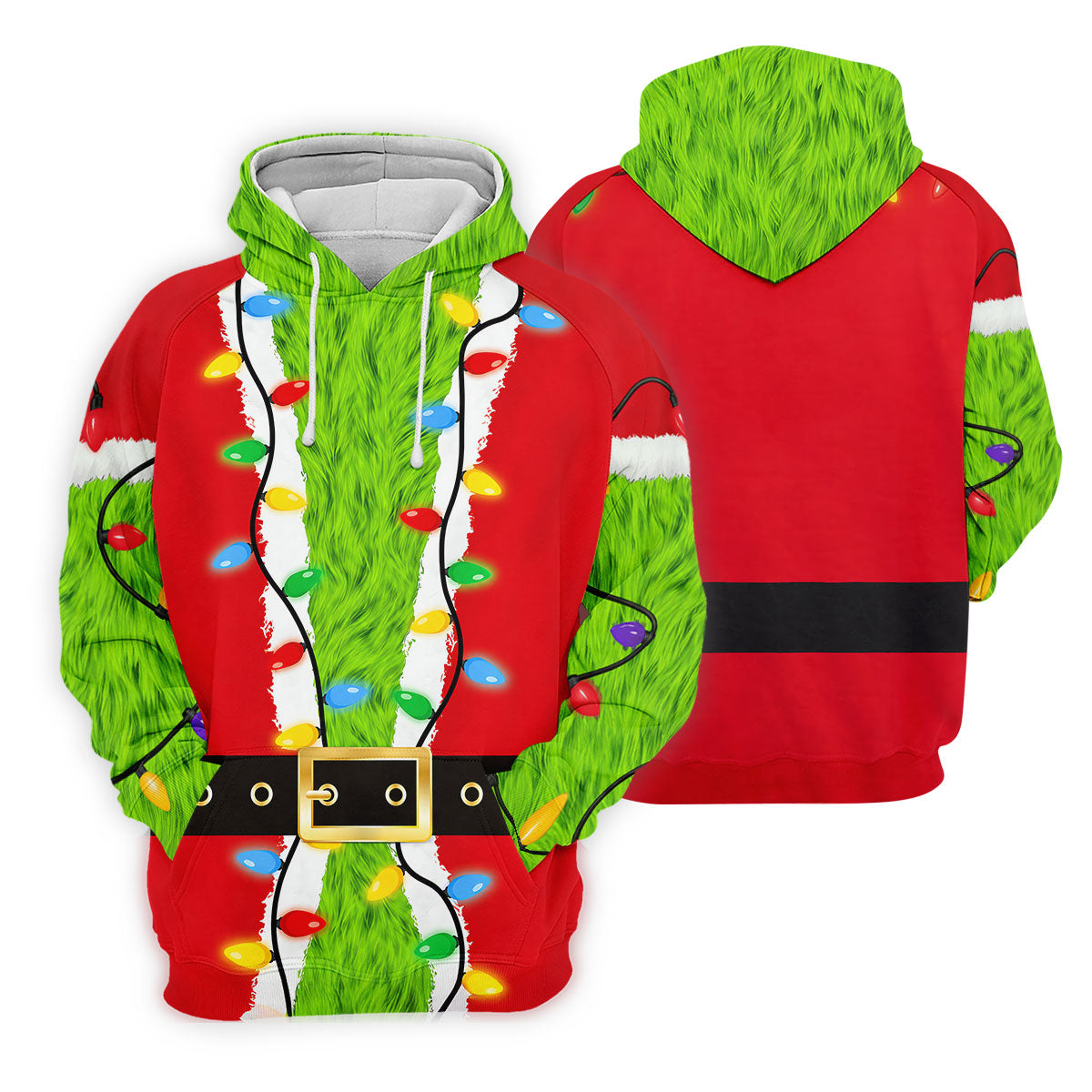 Green Furry Santa Suit Christmas Golf Shirt, Womens Golf Tops, Golf Gifts For Women