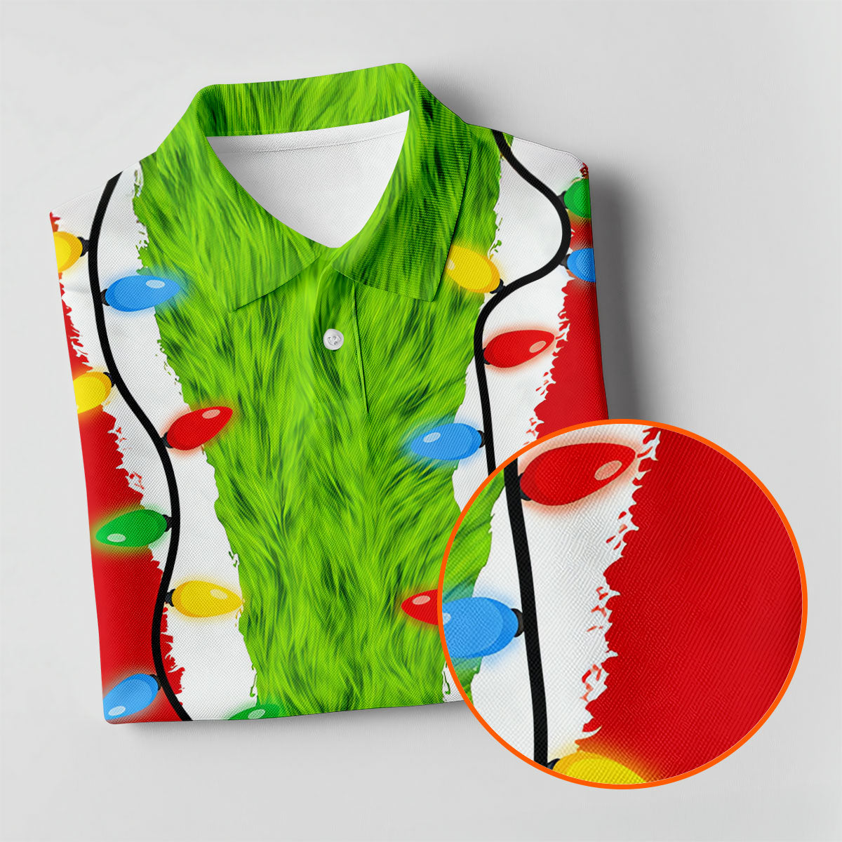 Green Furry Santa Suit Christmas Golf Shirt, Womens Golf Tops, Golf Gifts For Women