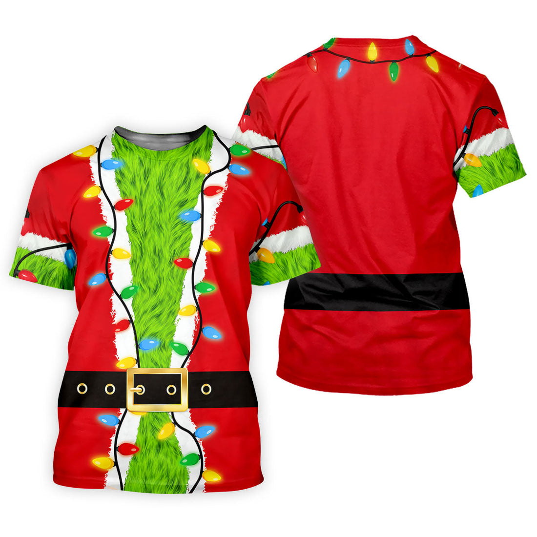 Green Furry Santa Suit Christmas Golf Shirt, Womens Golf Tops, Golf Gifts For Women
