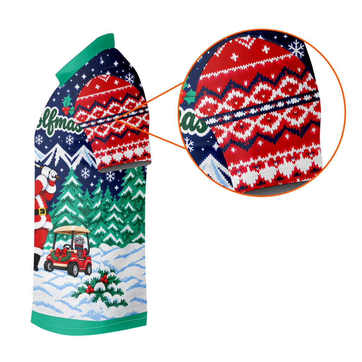 Merry Golfmas Santa Christmas Golf Shirt, Womens Golf Tops, Golf Shirts For Women
