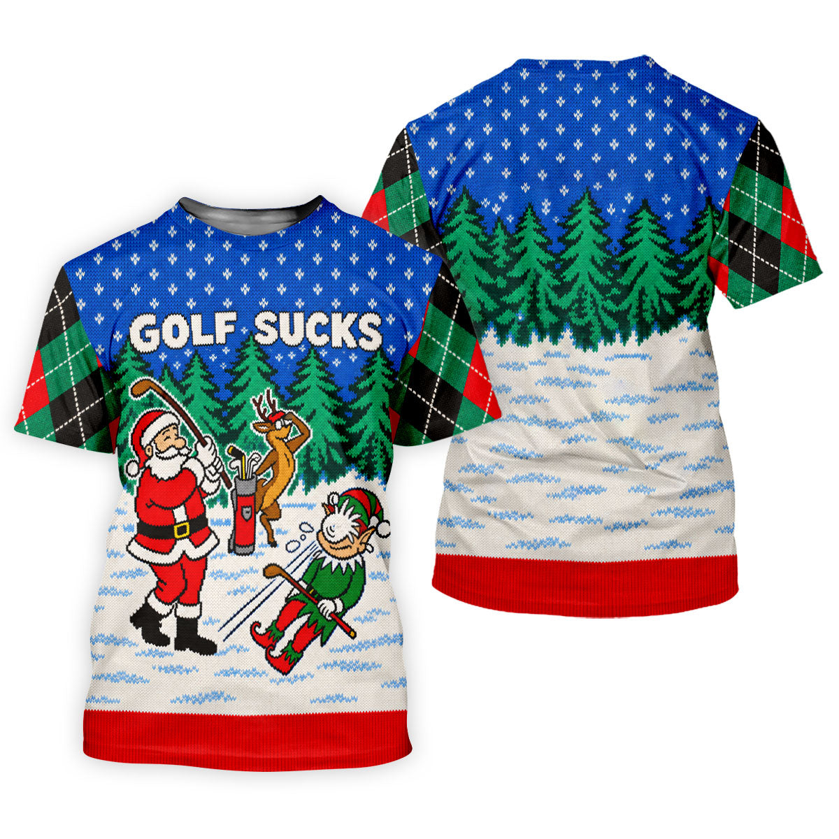 Golf Sucks Santa Christmas Golf Shirt, Womens Golf Apparel, Golf Shirts For Women