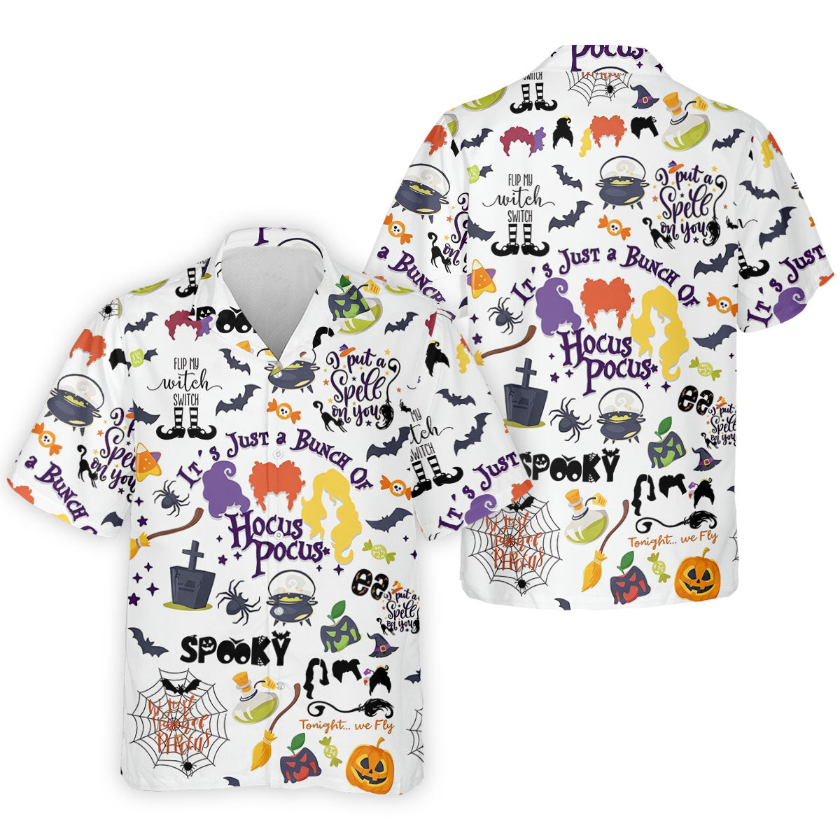 Halloween Witch Pattern Golf Polo Shirt, Mens Golf Shirts, Golf Apparel For Men