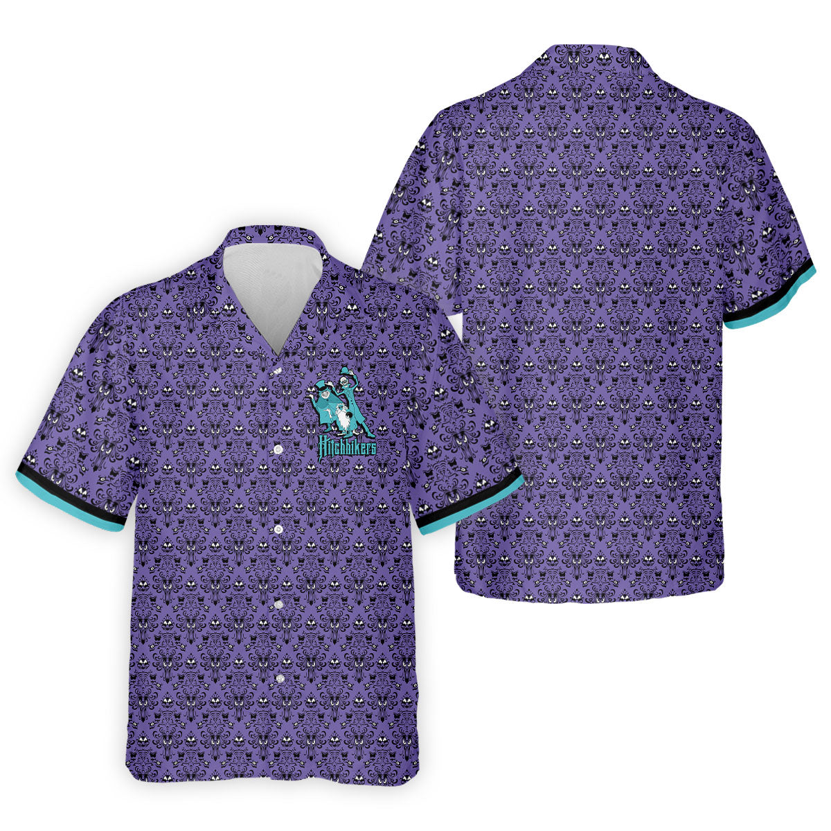 Hitchhikers Horror Character Golf Polo Shirt, Mens Golf Polo, Halloween Shirts For Men
