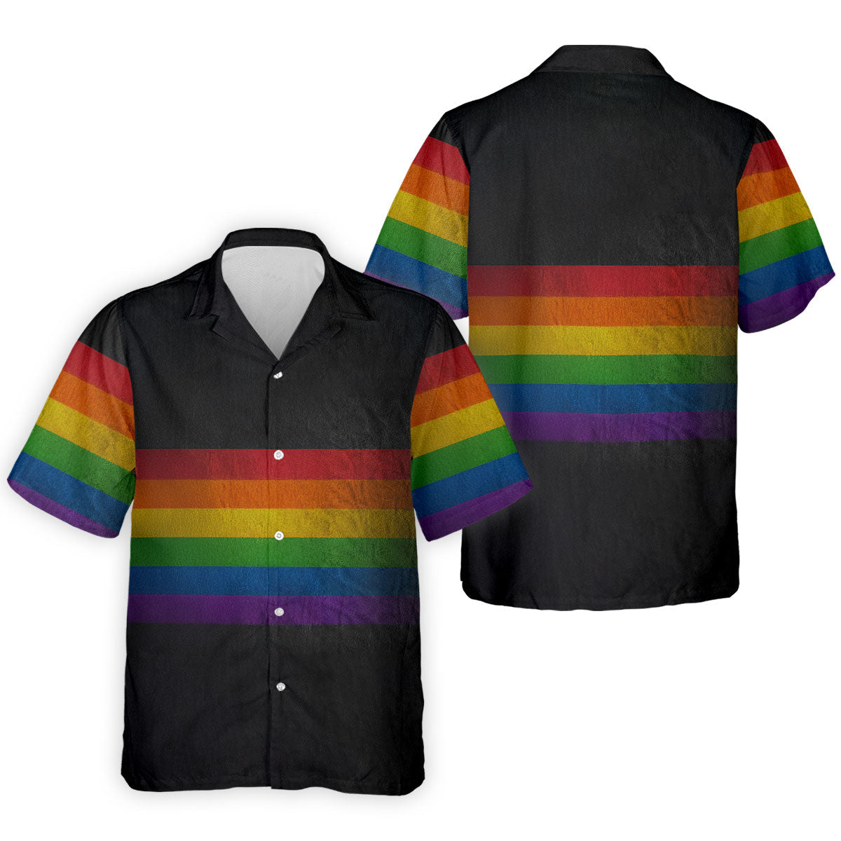 Pride Rainbow Flag Retro Golf Shirt, LGBTQ Month Polo Shirts For Men, Golf Shirts For Men