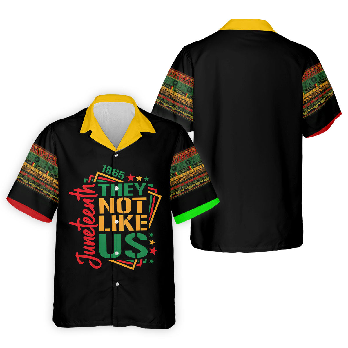 Juneteenth They Not Like Us 1865 Heritage Golf Polo Shirt, Golf Shirts For Men, Printed Golf Shirts