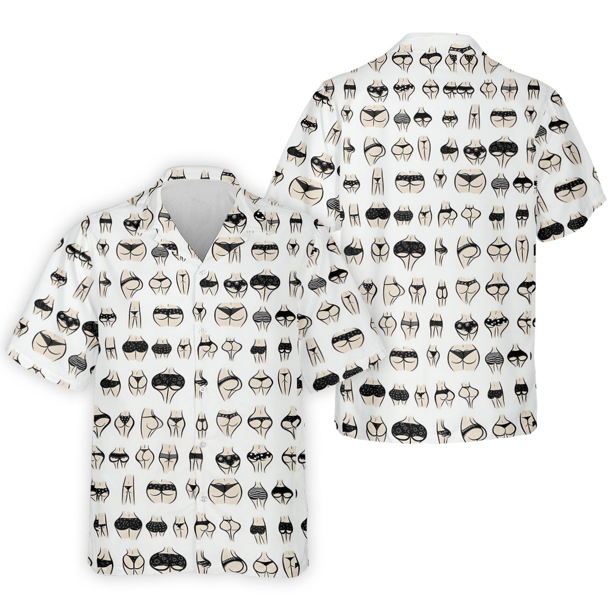 Funny Lingerie Butt Pattern Golf Polo Shirt, Golf Polo Shirts For Men, Mens Polo Shirts