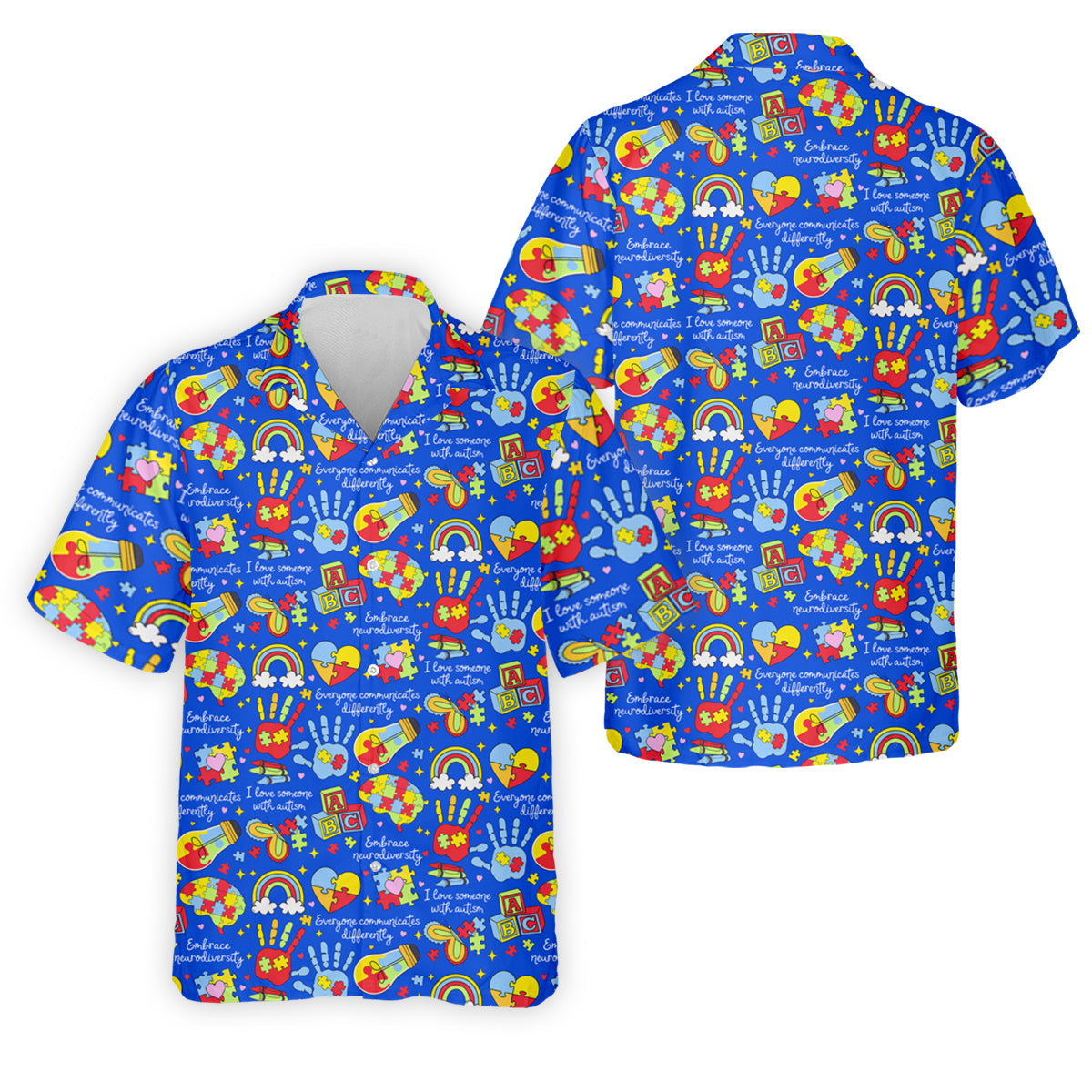 I Love Someone With Autism Blue Golf Shirt, Autism Awareness Color Polo Shirts For Men, Golf Shirts For Men