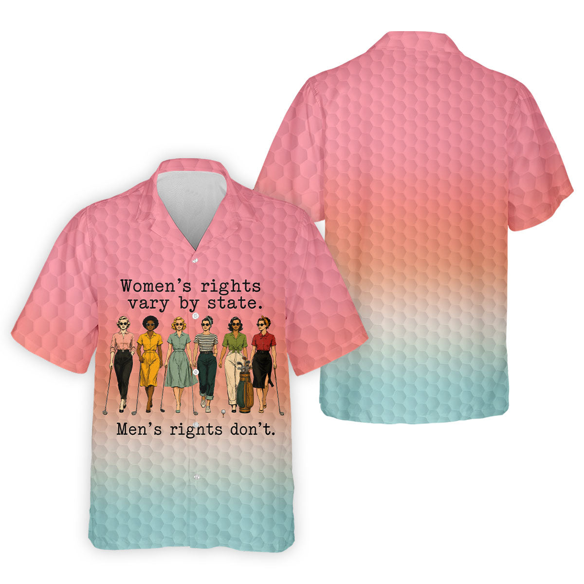 Women's Rights Vary By State Funny Golf Polo Shirt, Men's Golf Shirt, Golf Apparel For Men